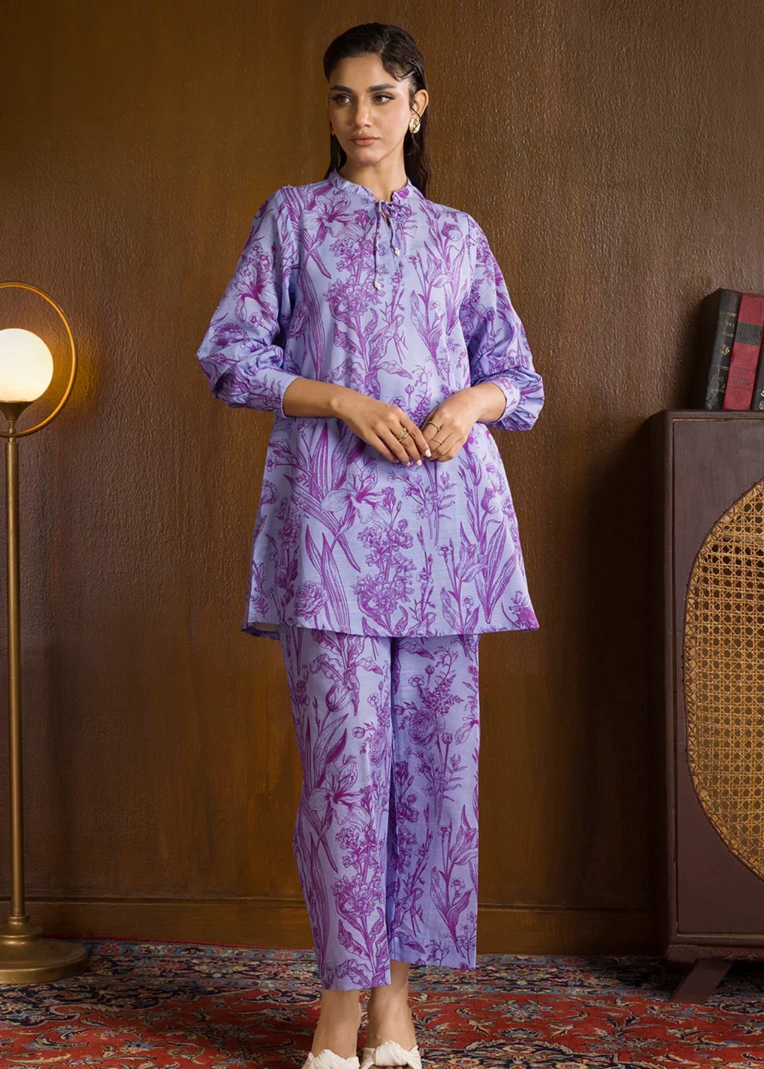 khaddar Co Ord Sets in Lavender