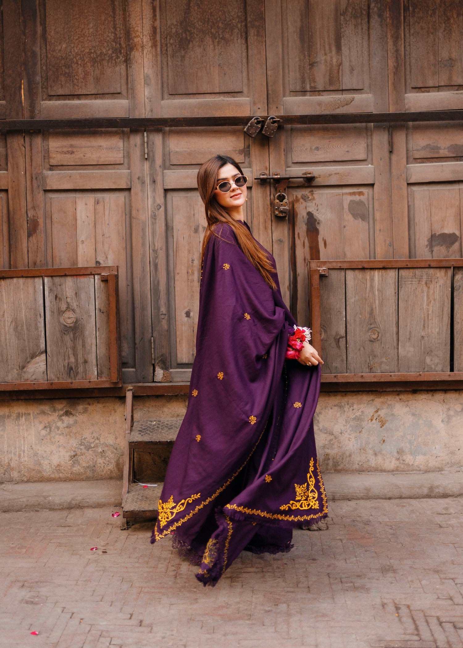 marina Kurta Set in Plum purple