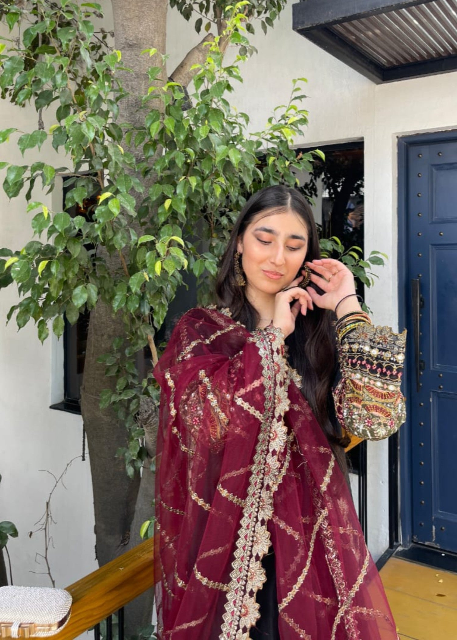grip Kurta Set in Black