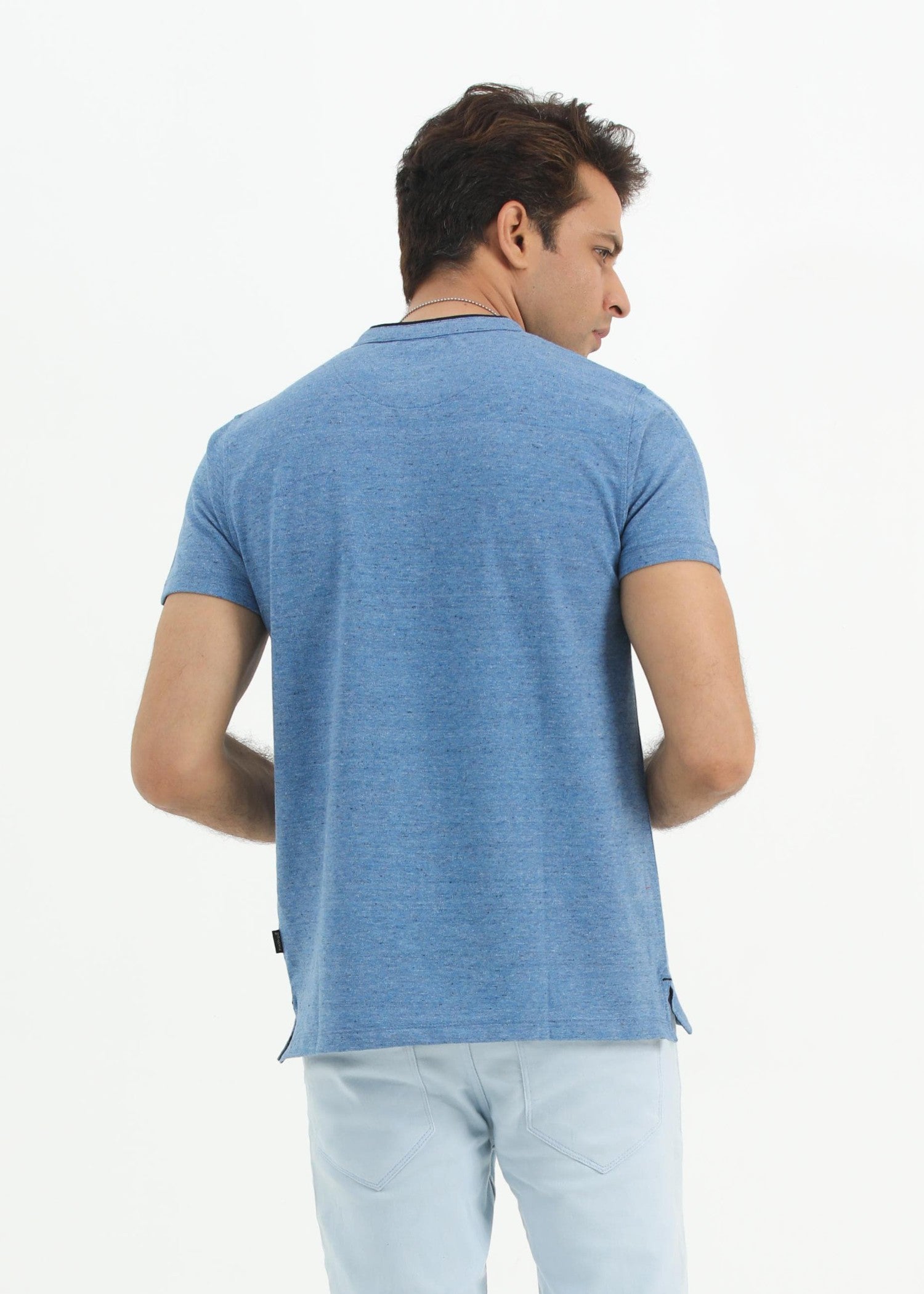 porque/pique T Shirt in Light blue