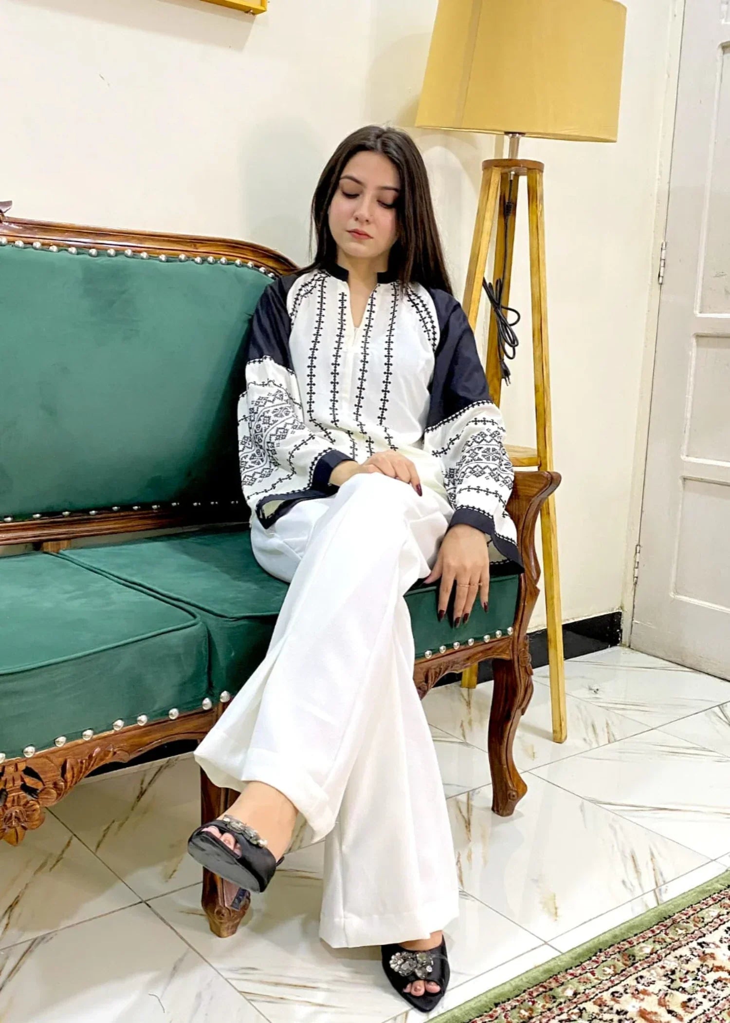 poly viscose Tunic in Ivory