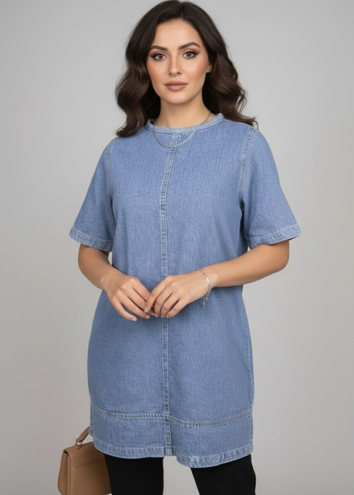 denim Top in Cornflower blue