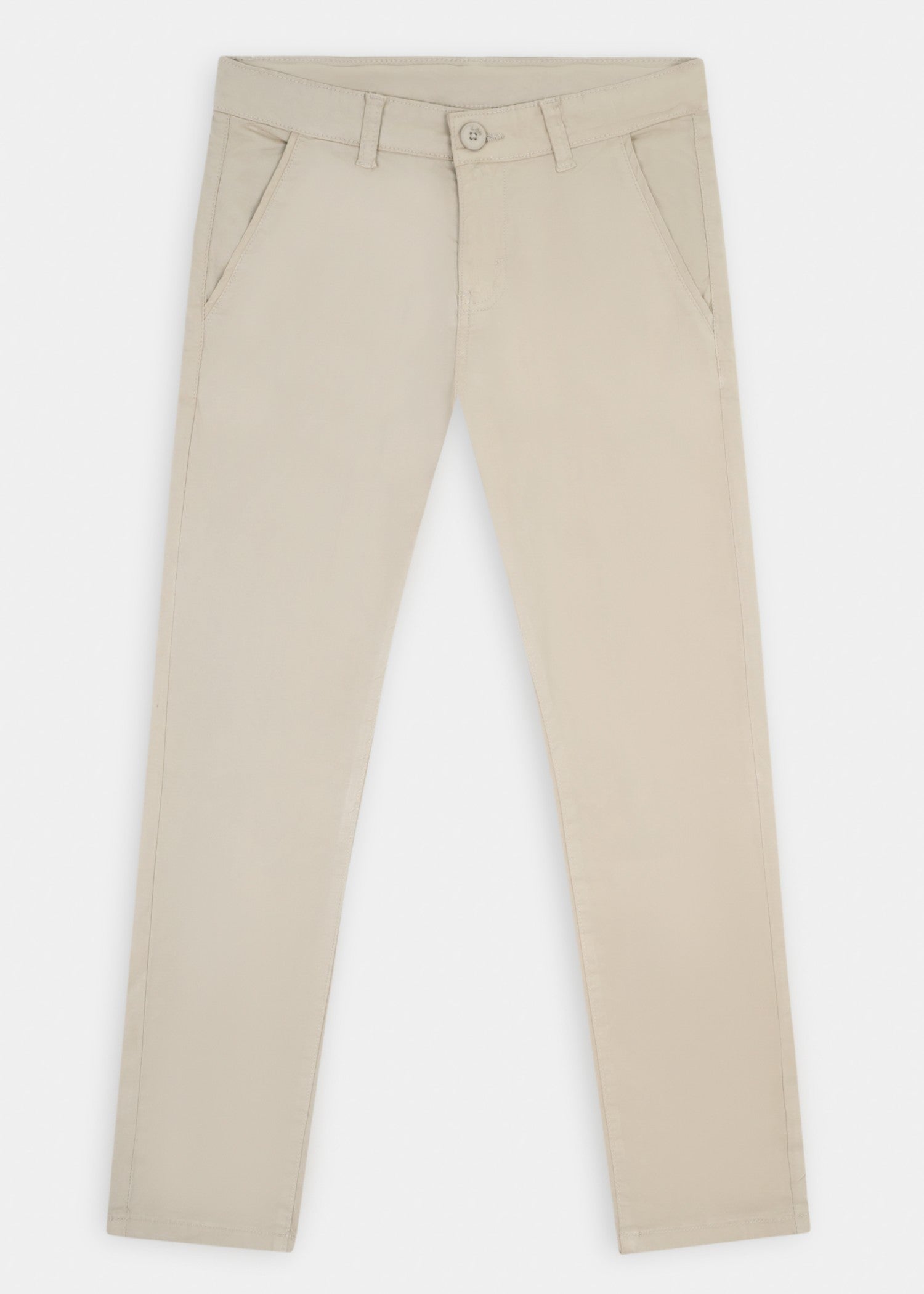 cotton satin Pants in Beige