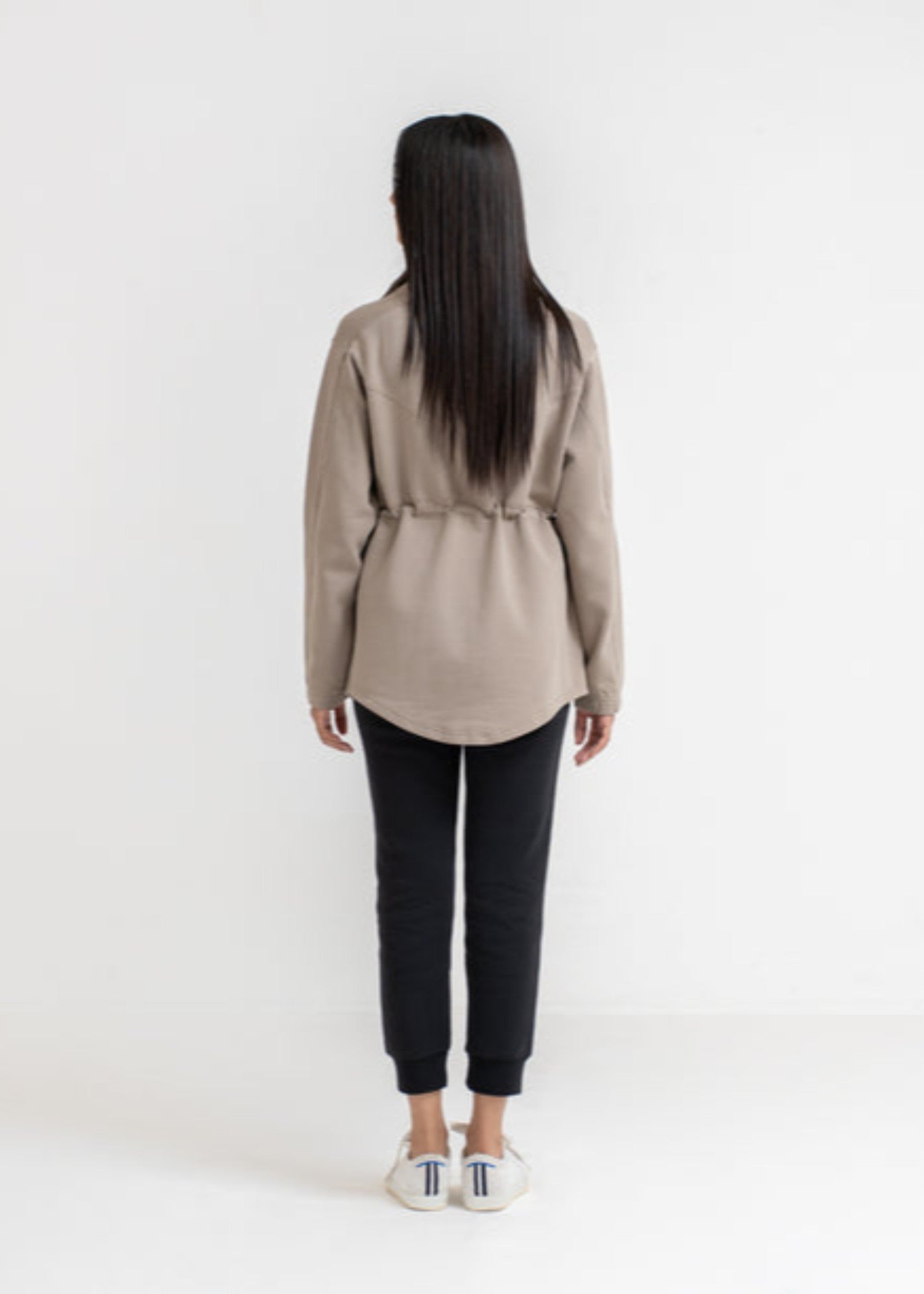 cotton-spandex Jacket in Beige