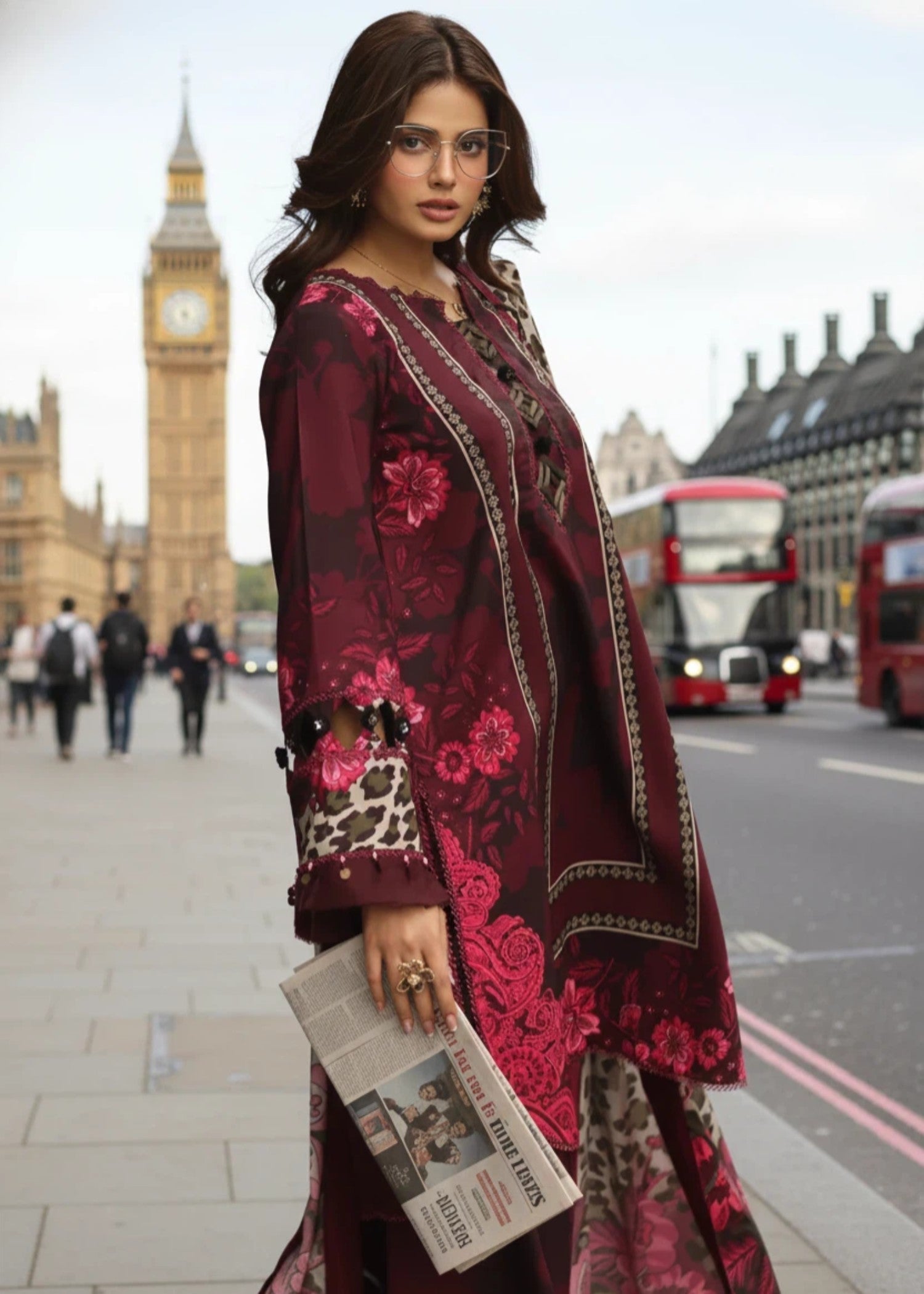poly grip Kurta Set in Maroon