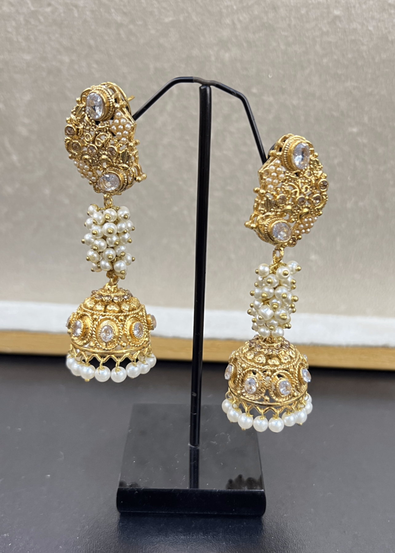 Earrings in Gold Color by - Trendy Women Earrings PBK2884