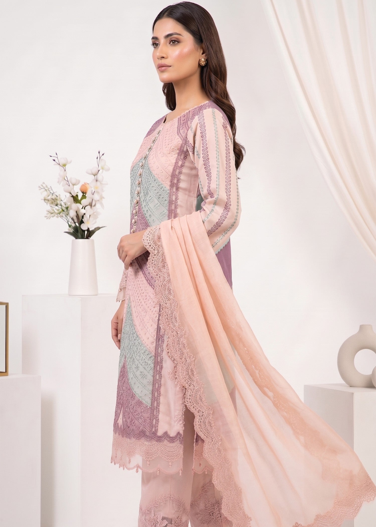 viscose Kurta Set in Multi