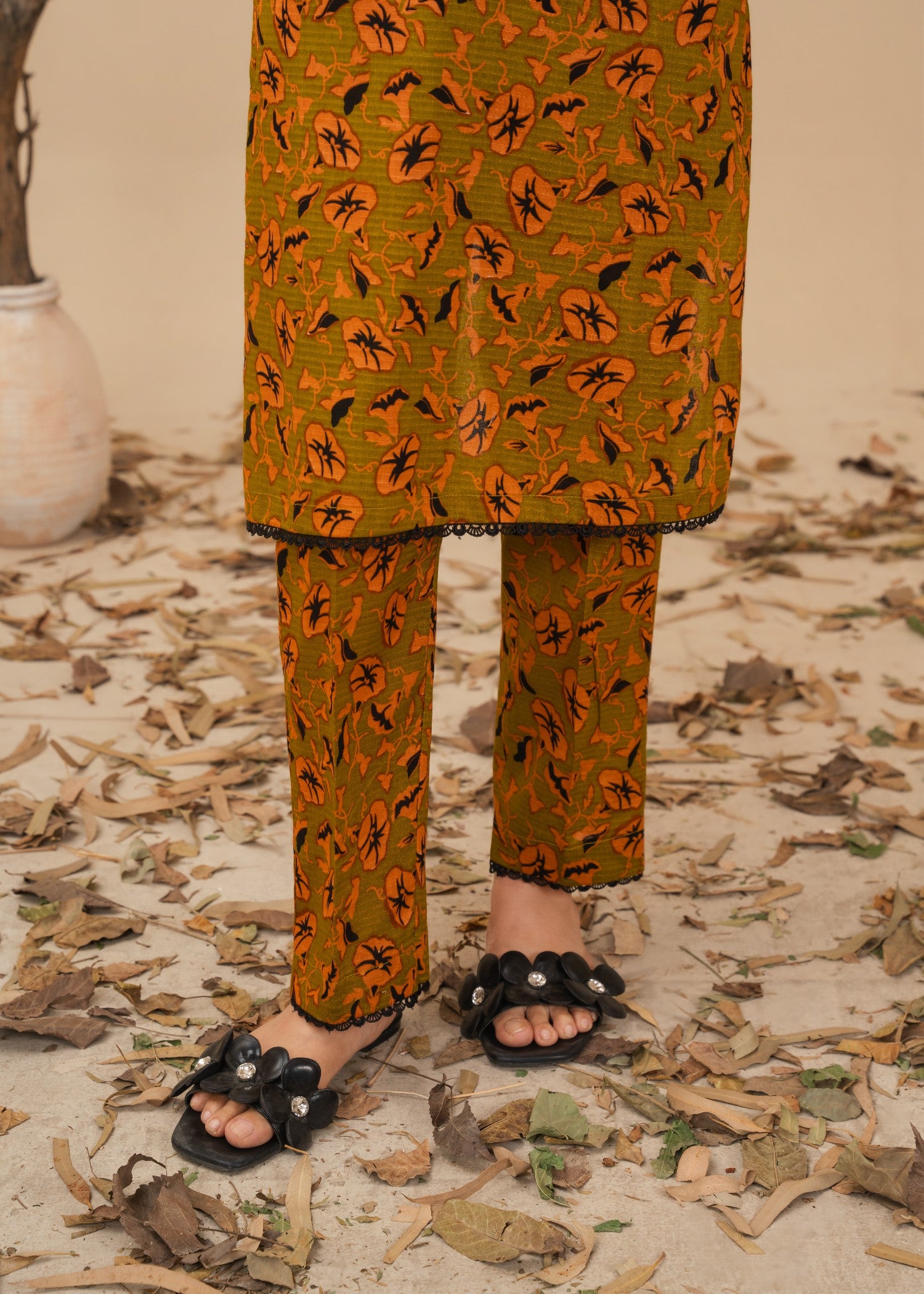 lawn Co Ord Sets in Yellow ochre