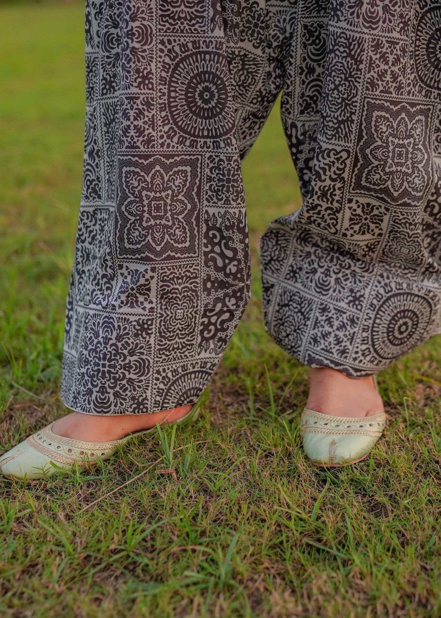 lawn Kurta Set in Pastel green