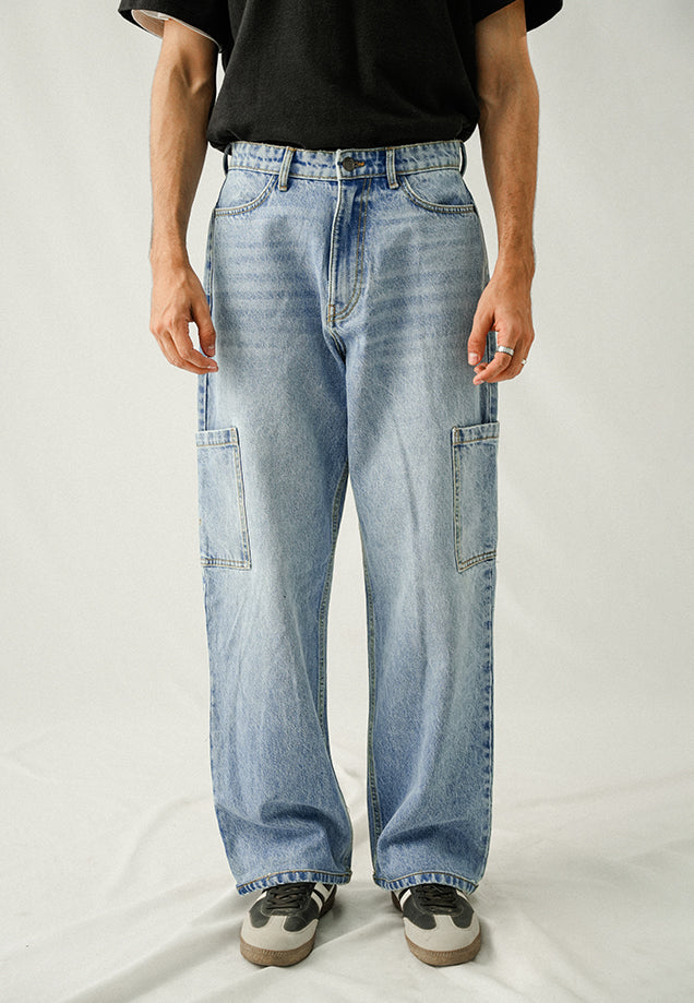 stretch denim Jeans in Turquoise