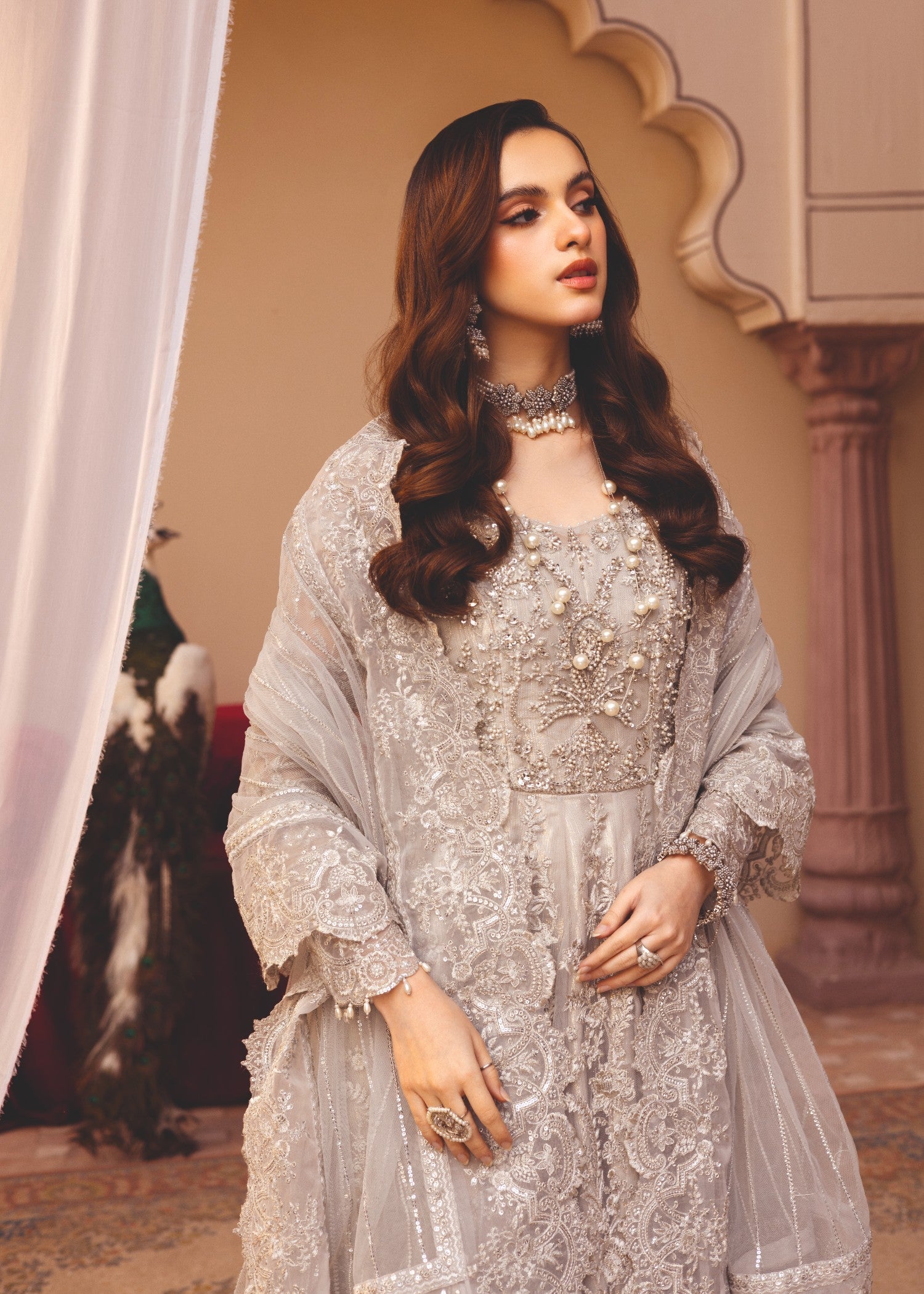 net Maxi in Pastel grey