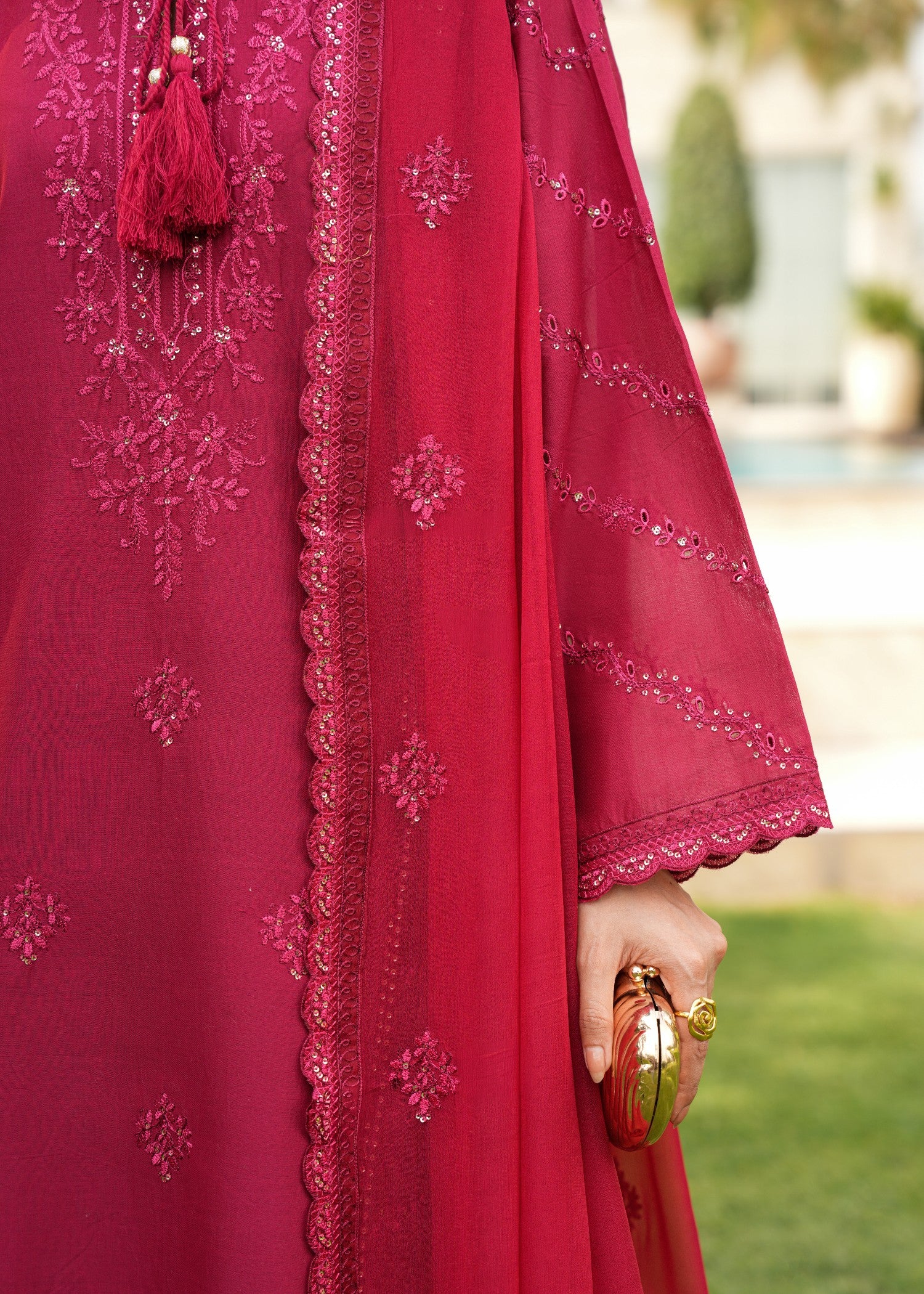 cotton Kurta Set in Watermelon