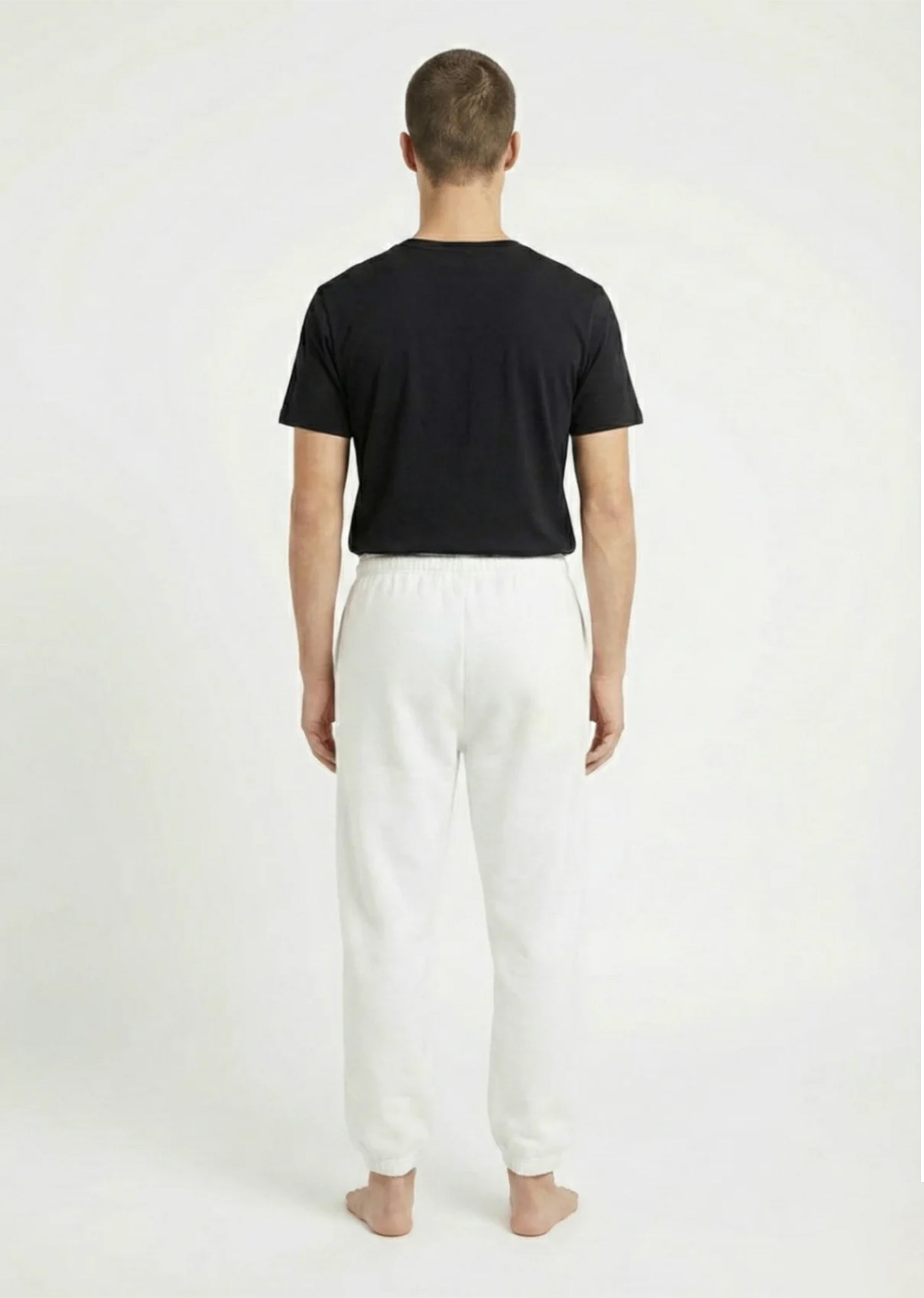 fleece Jogger Pants in White