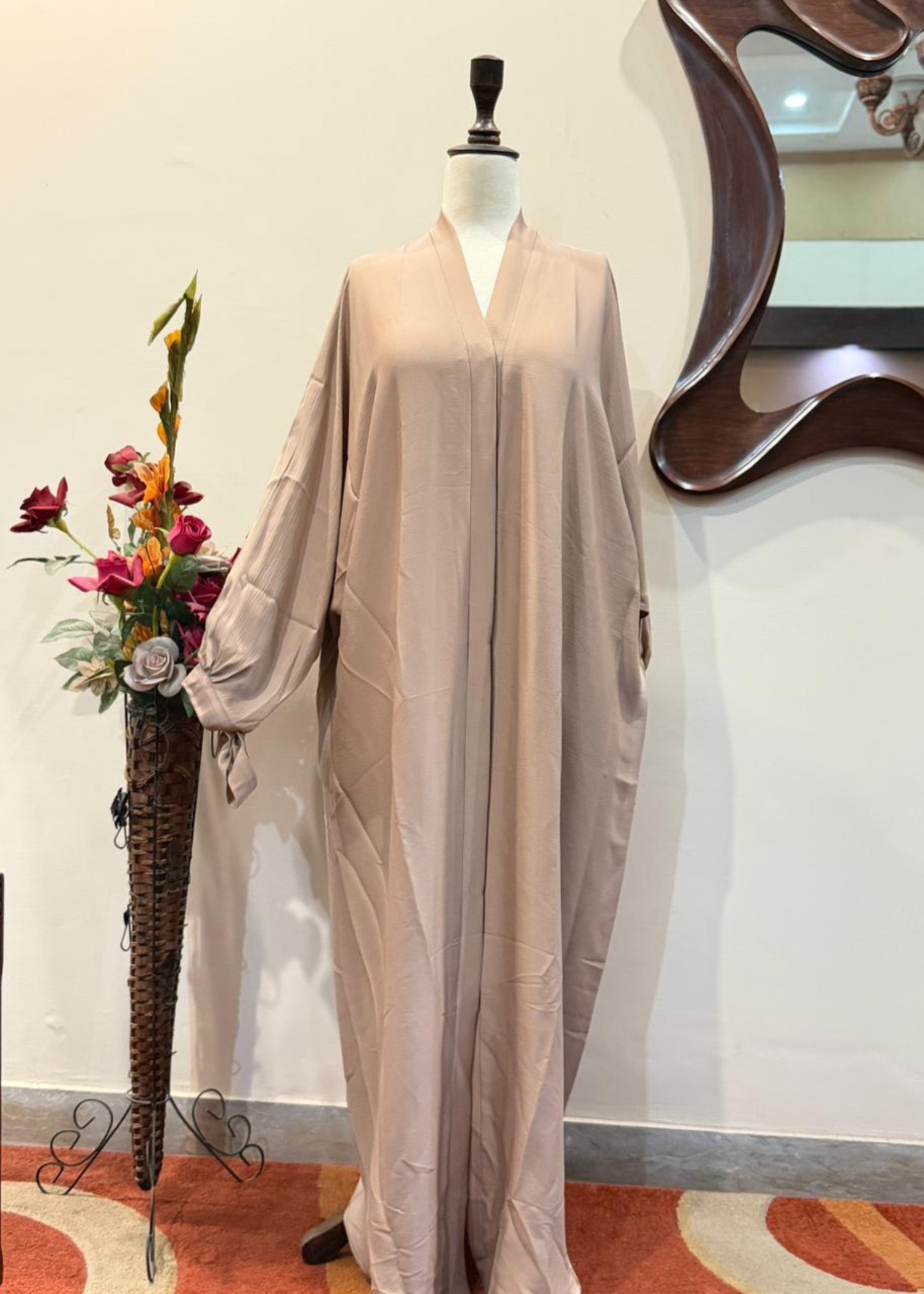 nidha Abaya in Wheat