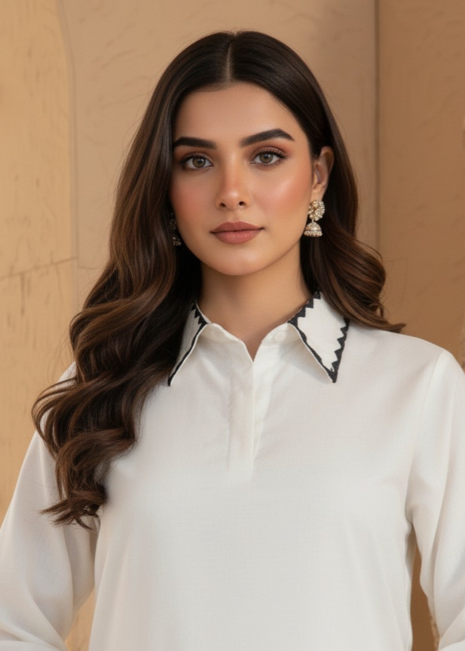 dhanak Co Ord Sets in White