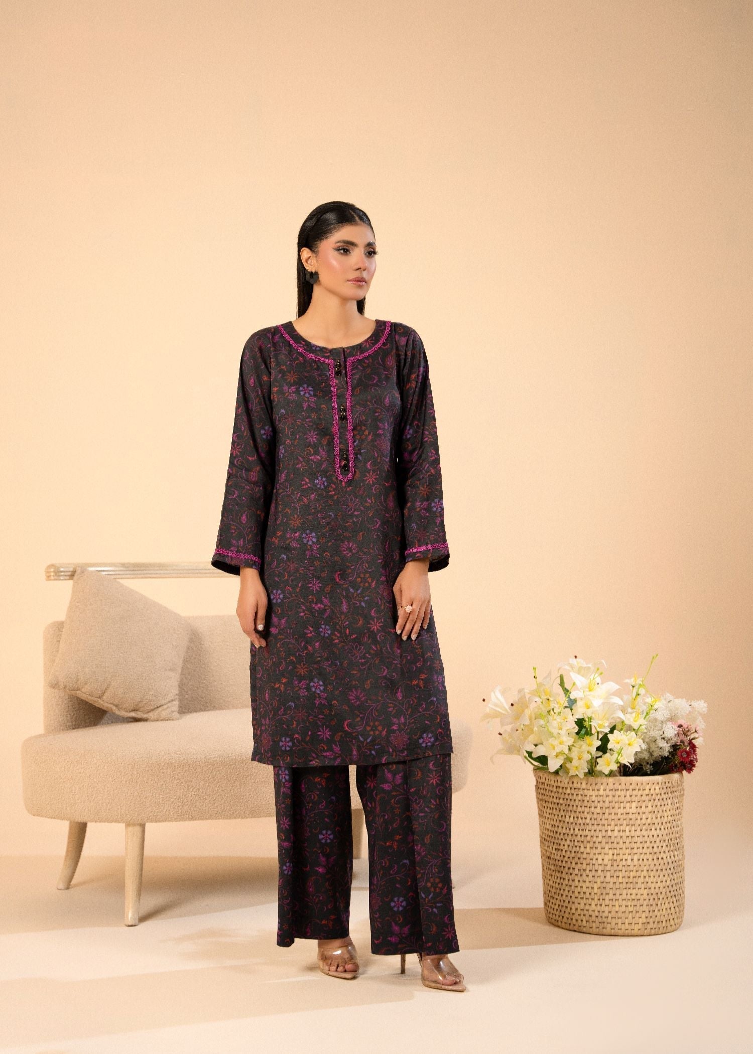 viscose Co Ord Sets in Plum