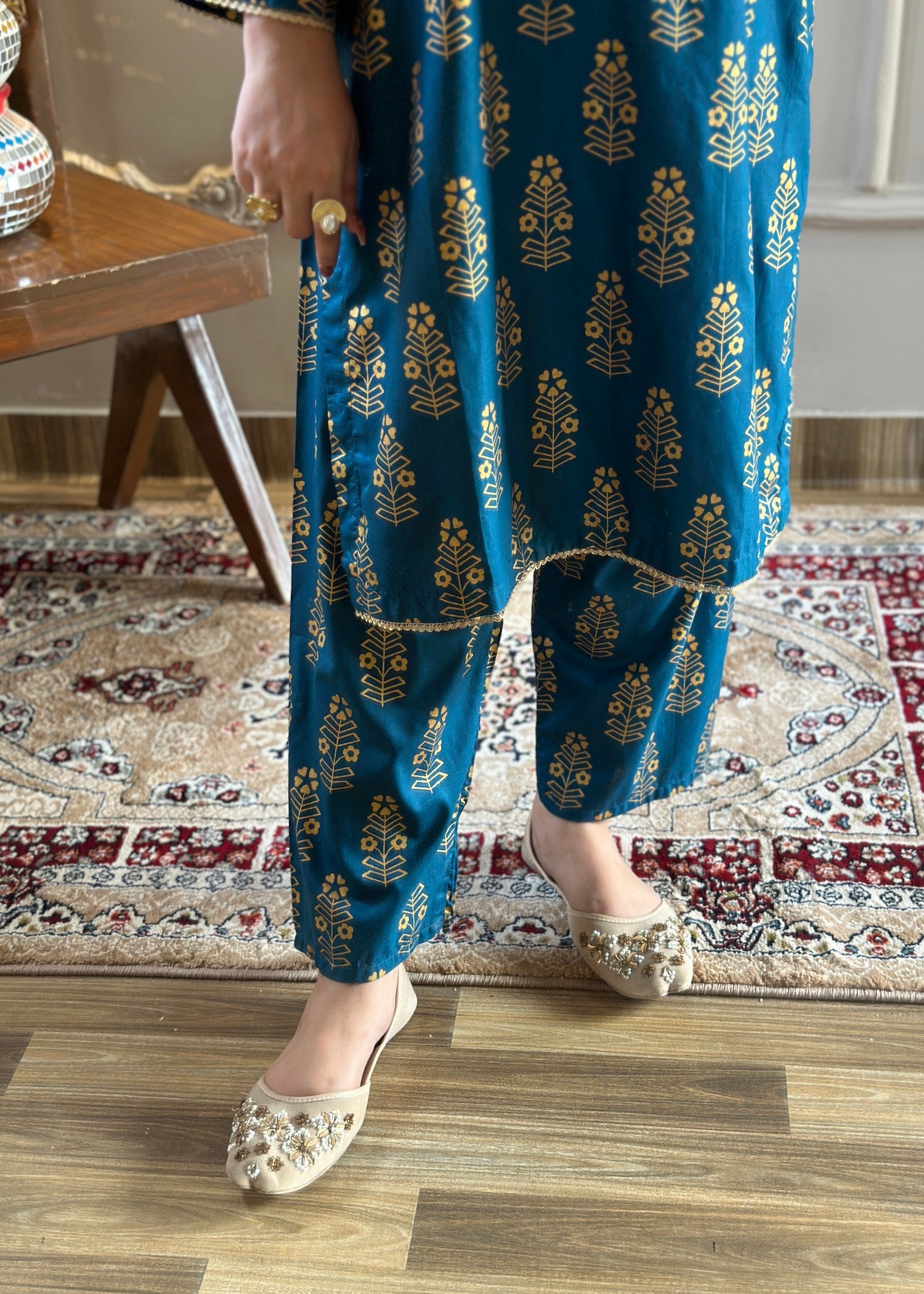 arabic lawn Co Ord Sets in Sapphire blue