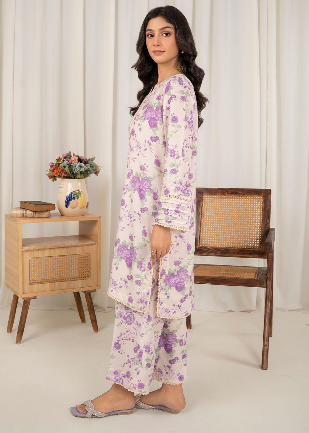 lawn Co Ord Sets in Light pink