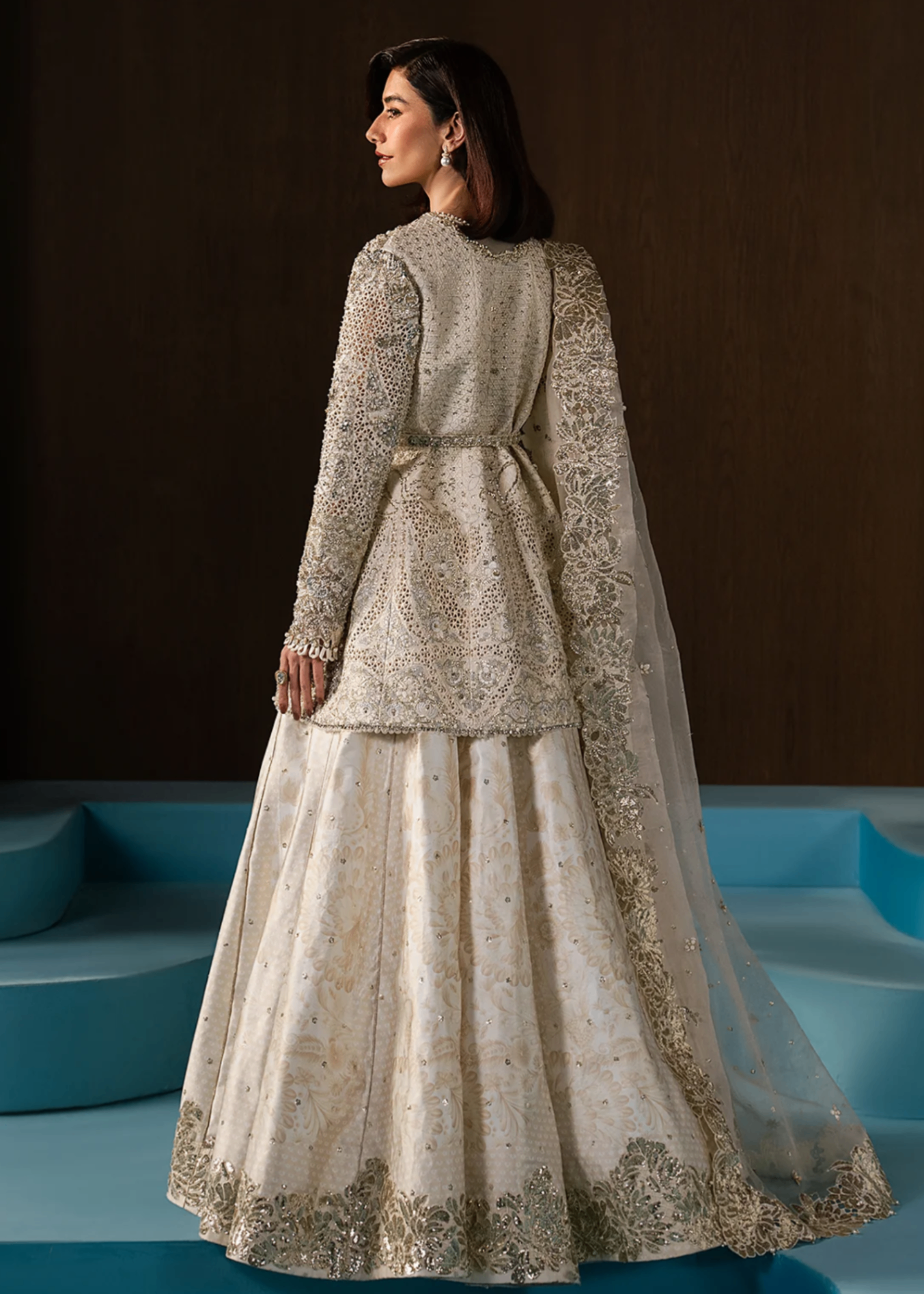 raw silk Unstitched in Off-white