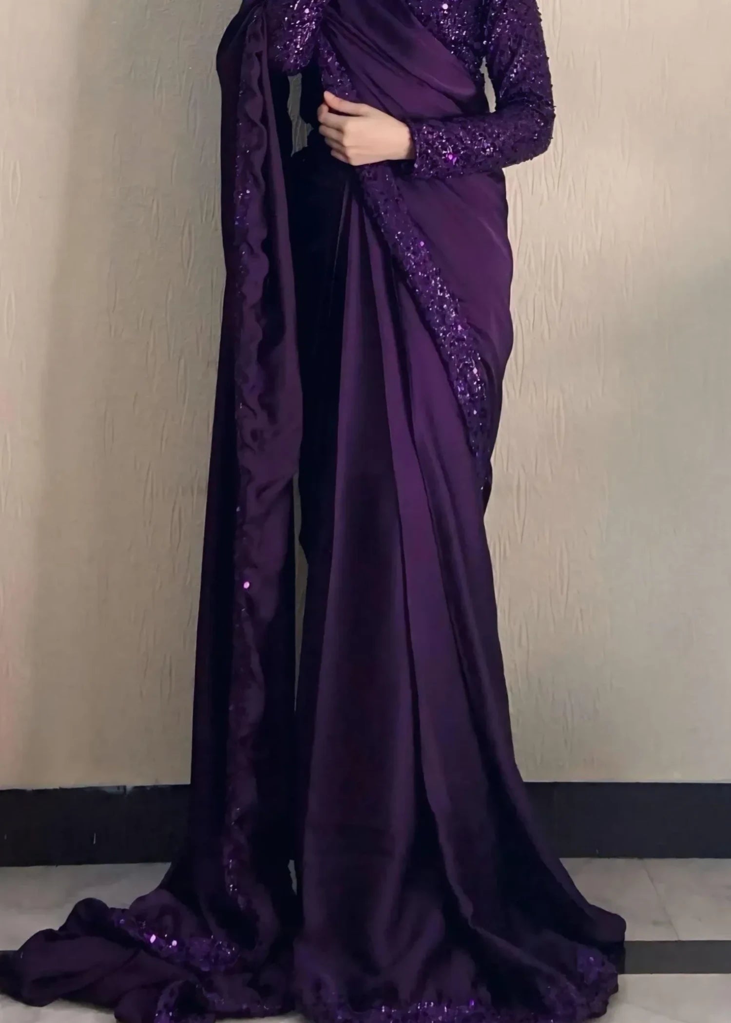 moonlight Saree in Plum