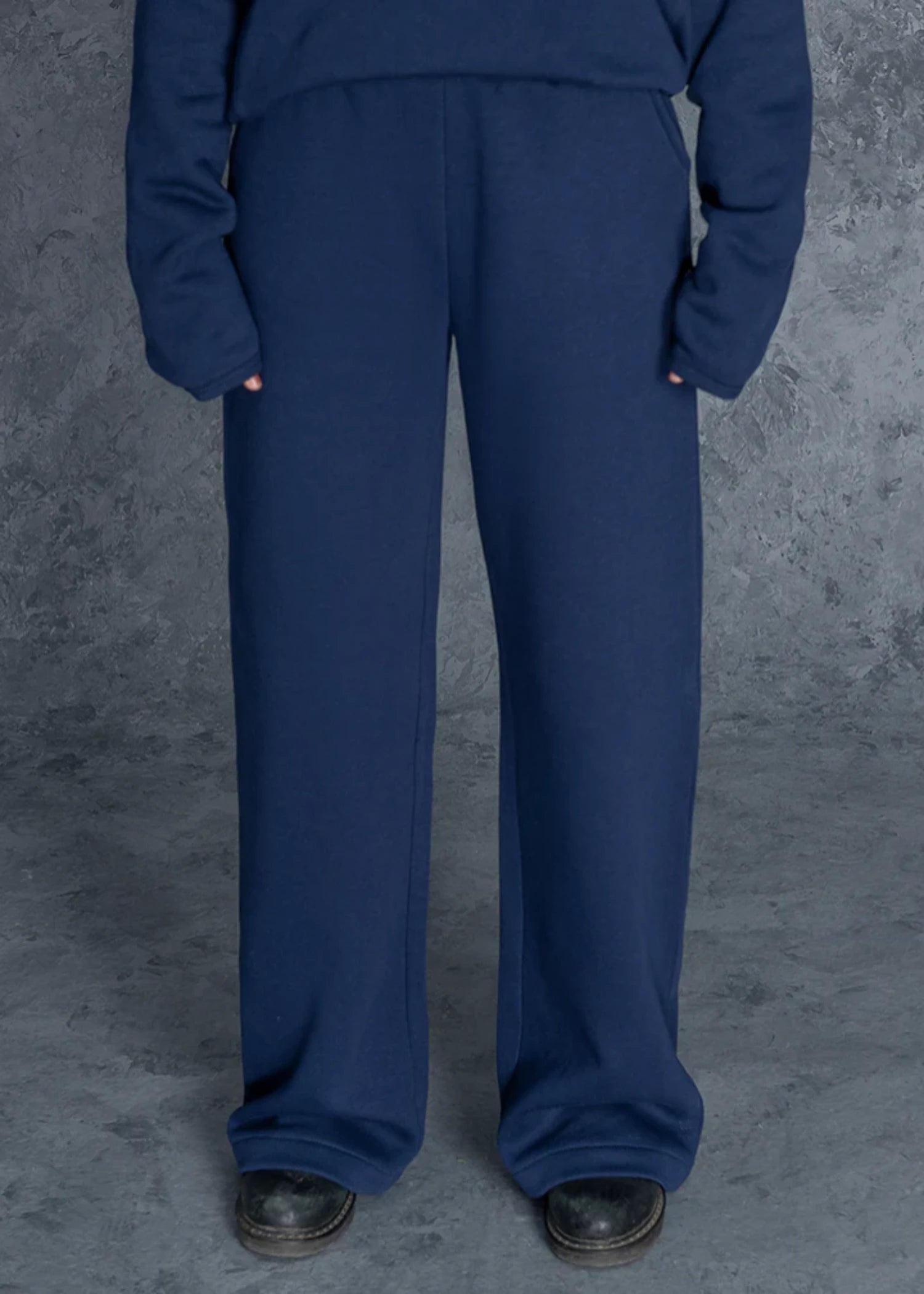 fleece Trousers in Navy blue