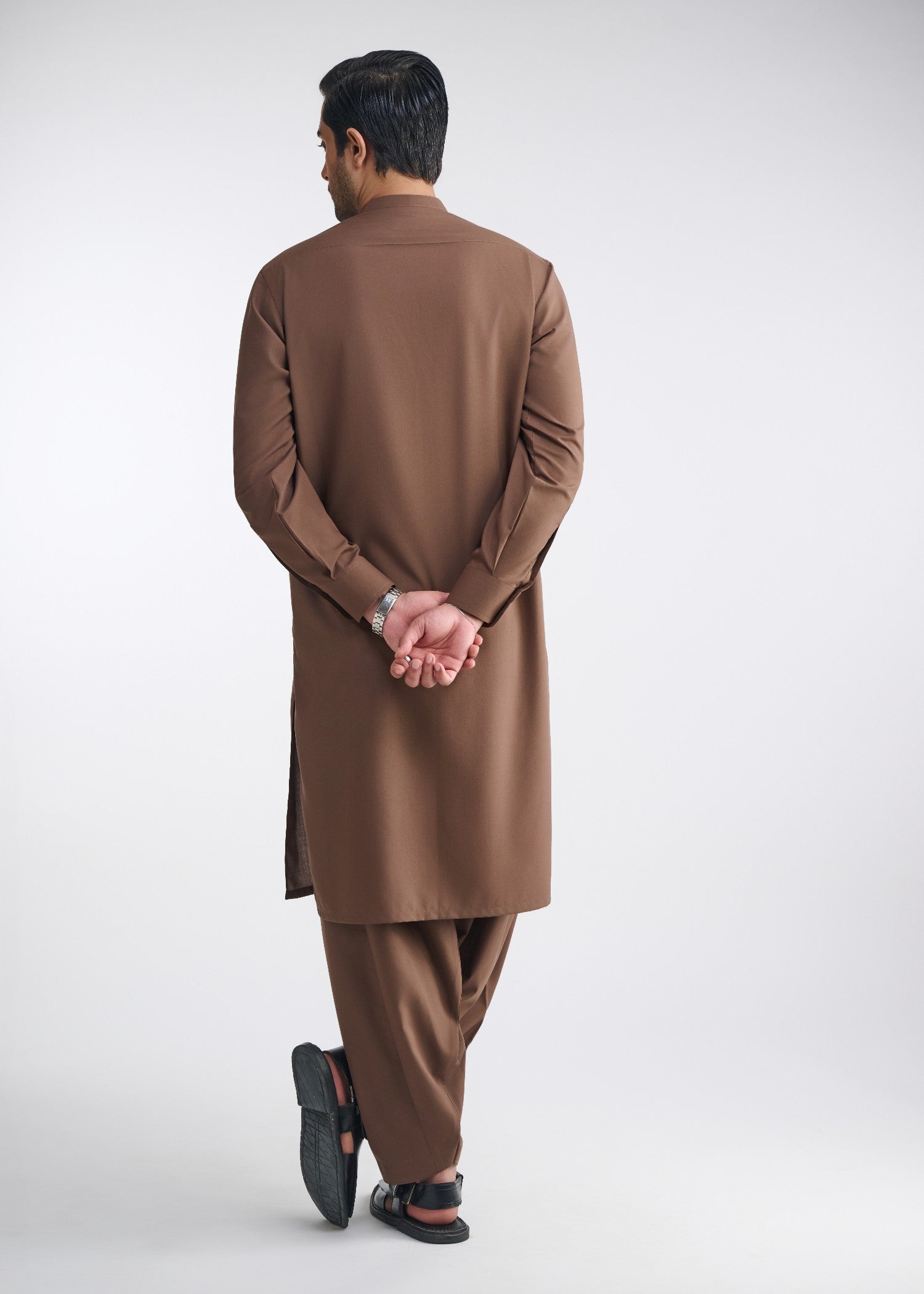 cotton Shalwar Kameez in Camel brown