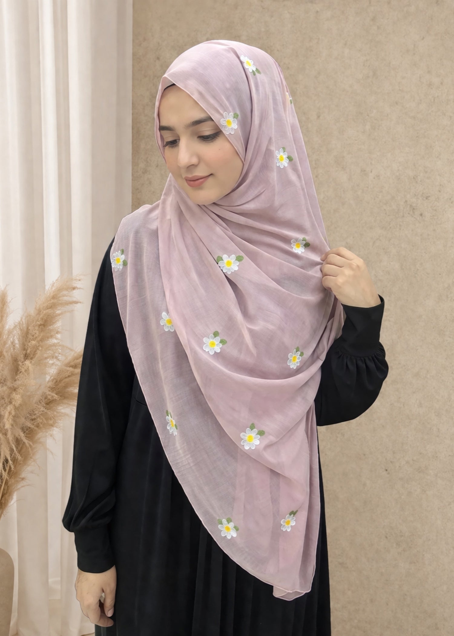 Scarf in Baby pink Color by - Trendy Women Scarf TWQ5542