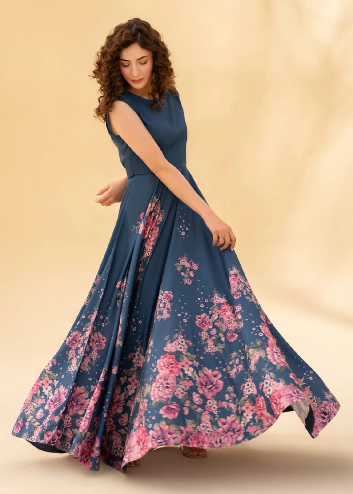 blended cambric Skirt in Teal