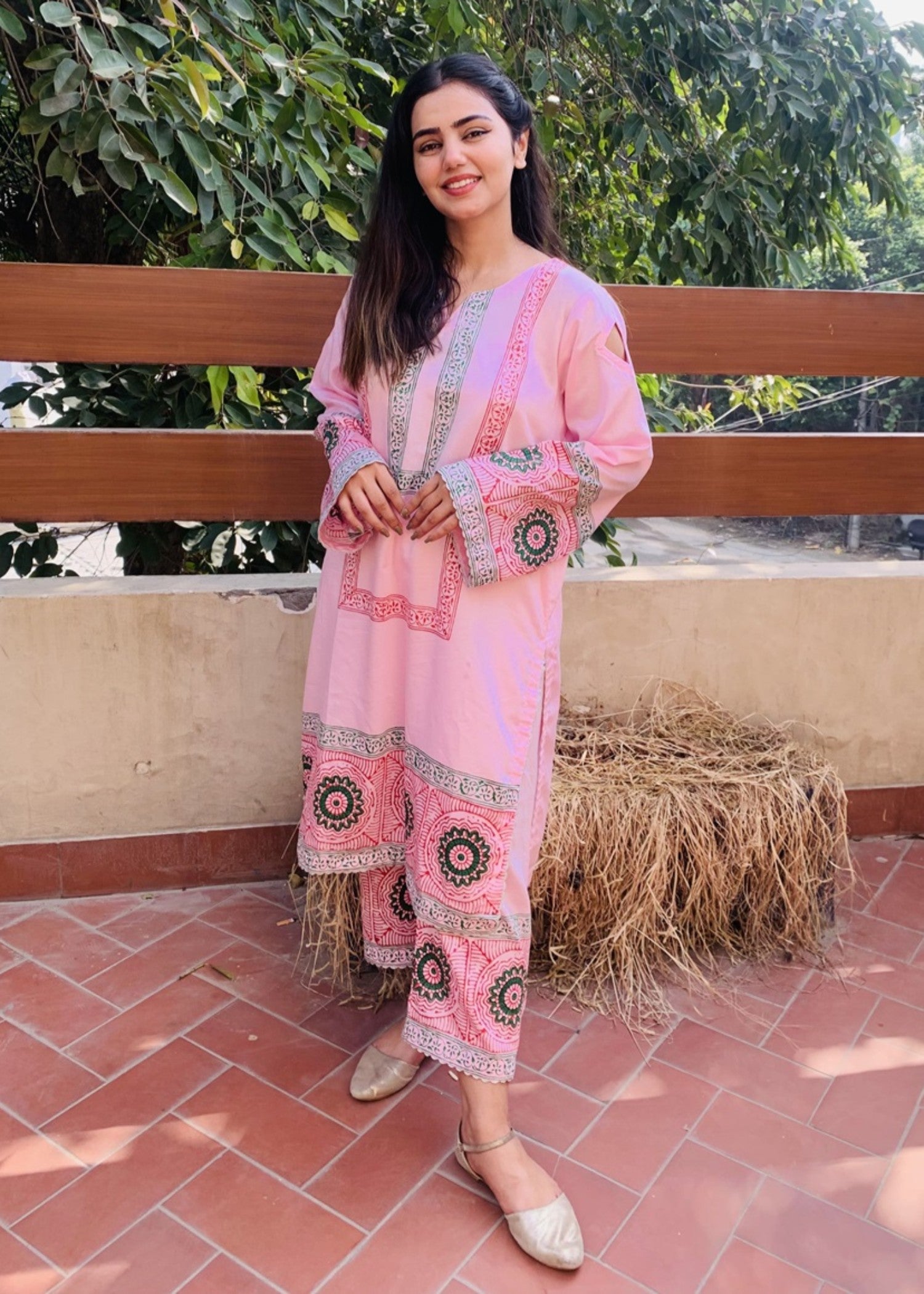 cotton satin Co Ord Sets in Pink