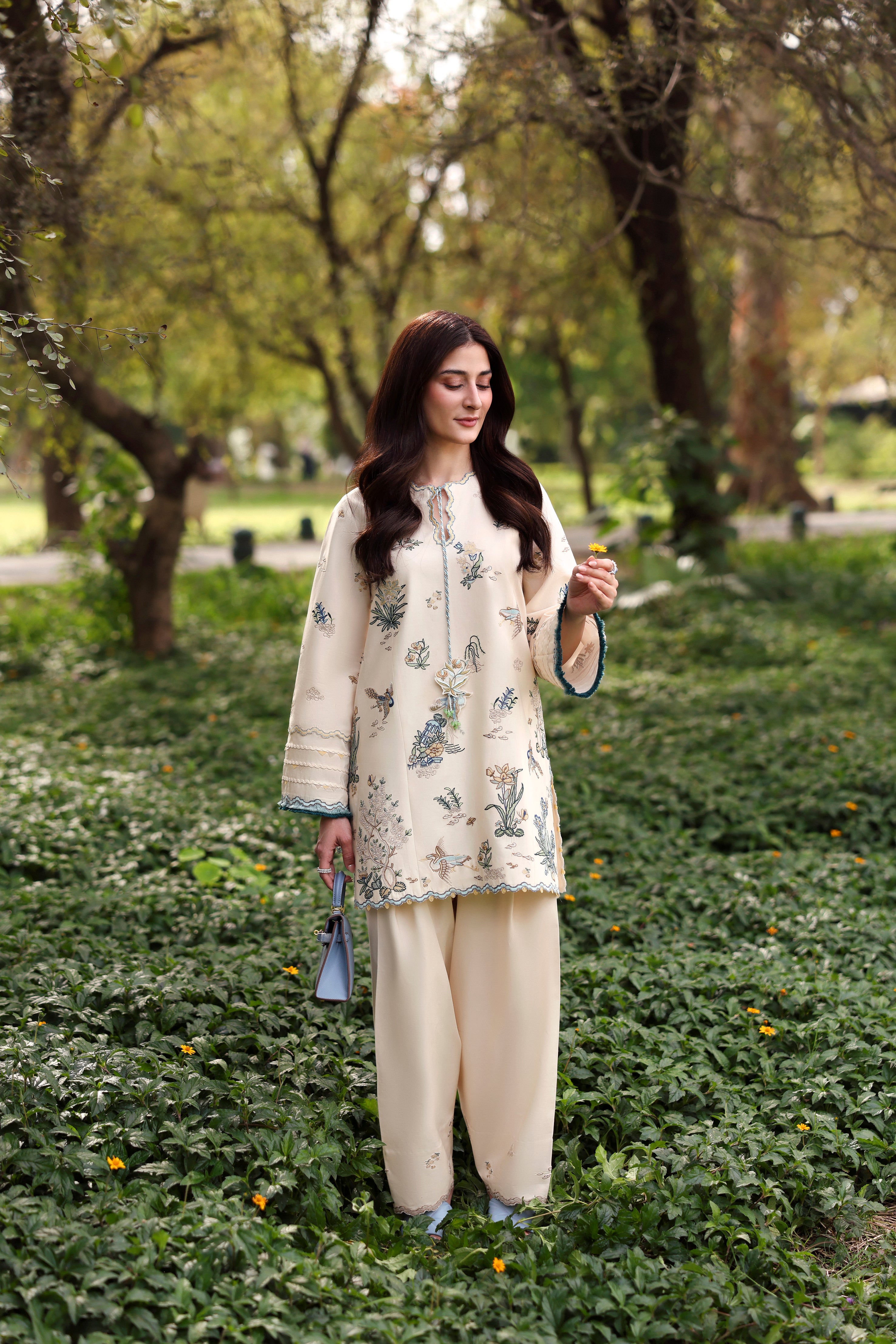 pure cotton Kurta Set in Cream