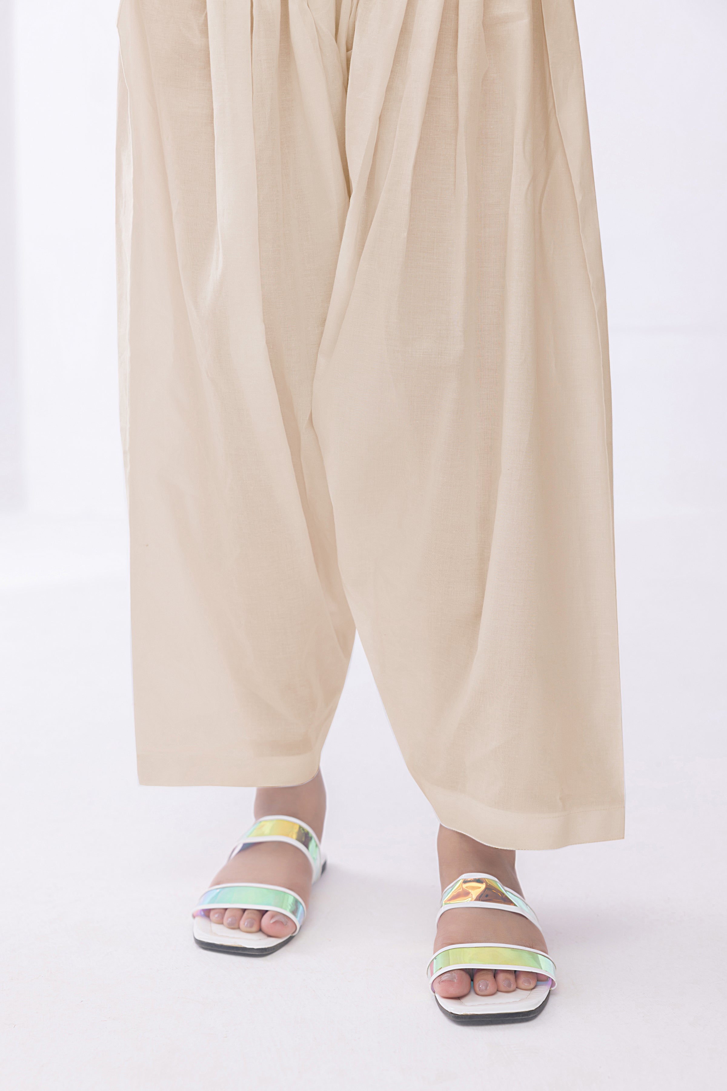 cambric Shalwar in Beige