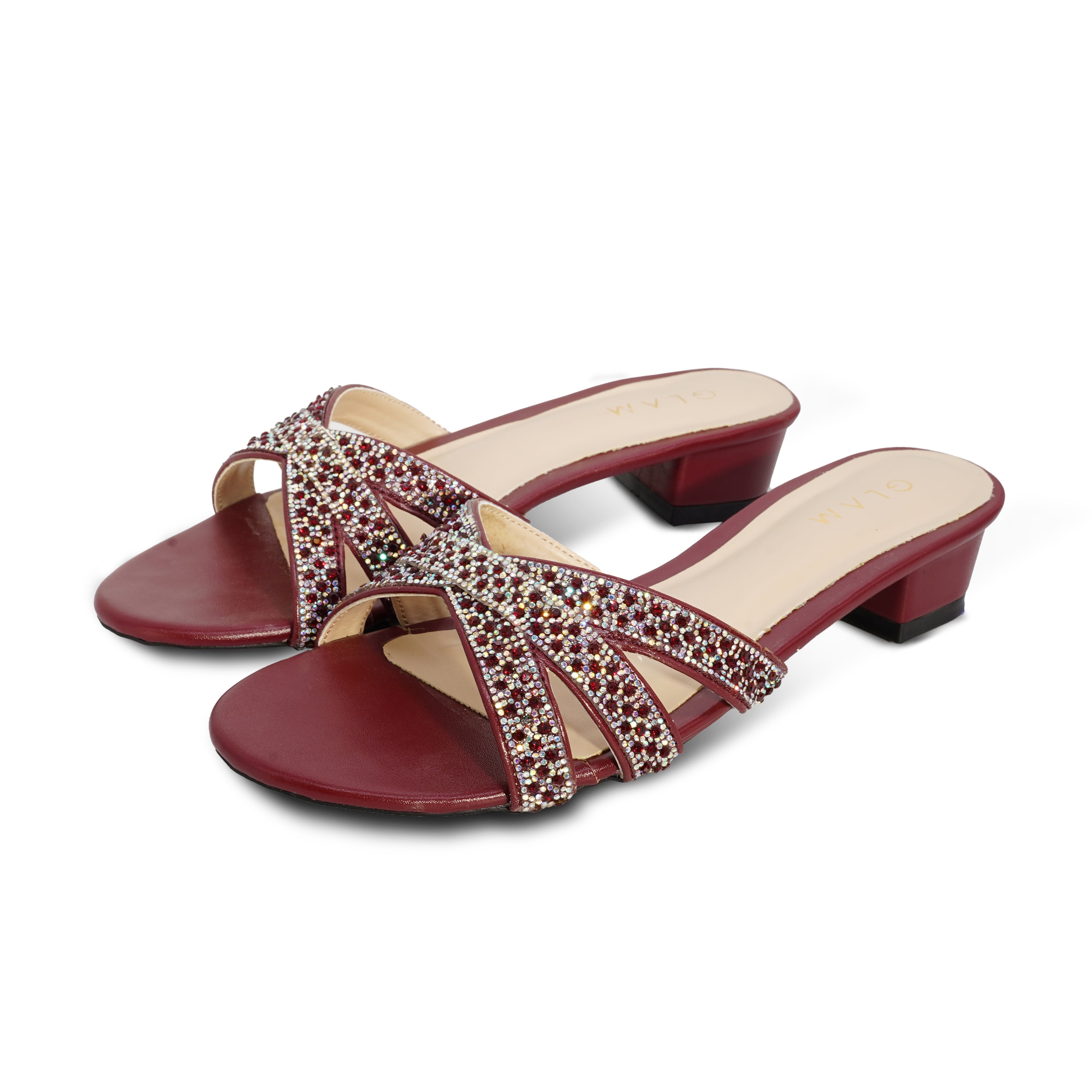 Heels in Maroon by - High Quality Women Heels MIC9029