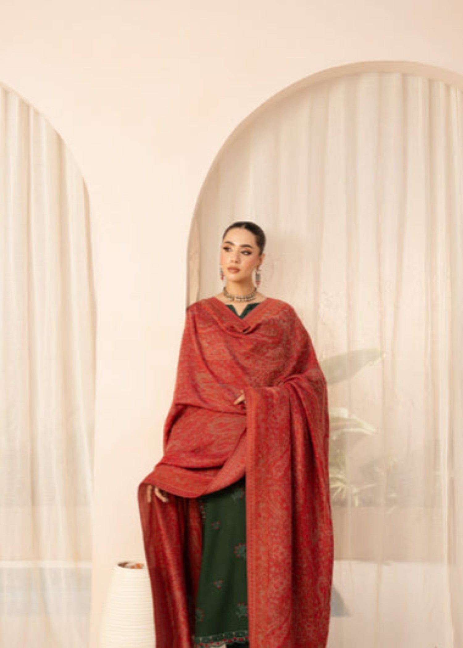 dhanak Kurta Set in Apple green