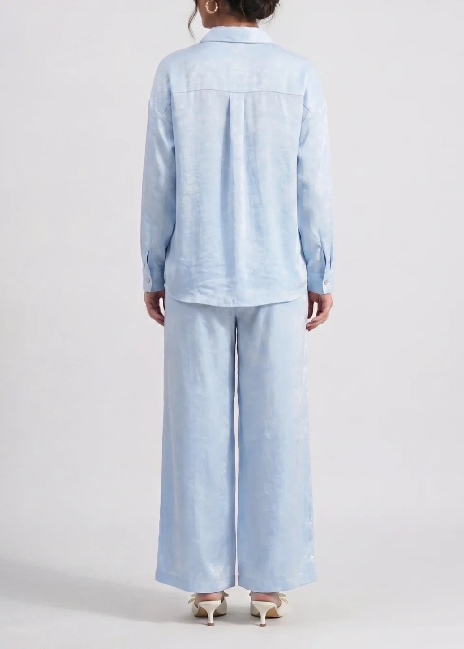 viscose Trousers in Ice blue