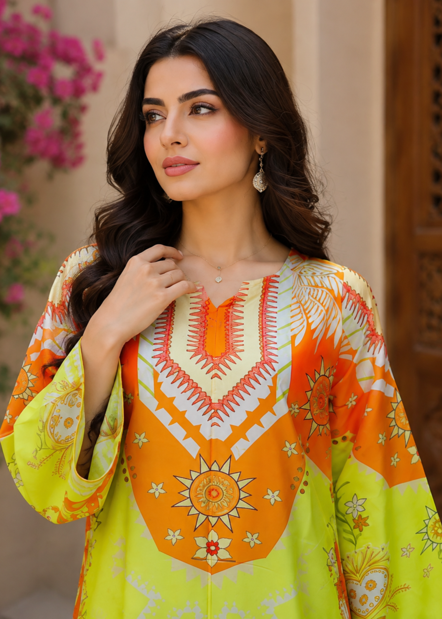 charmuse/shamooz Kaftan in Pear