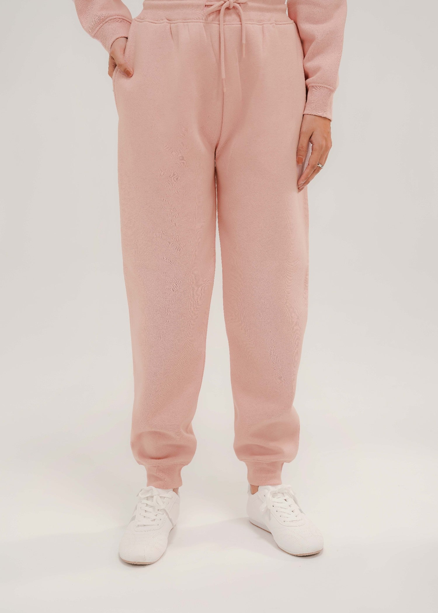 fleece Trousers in Pale pink