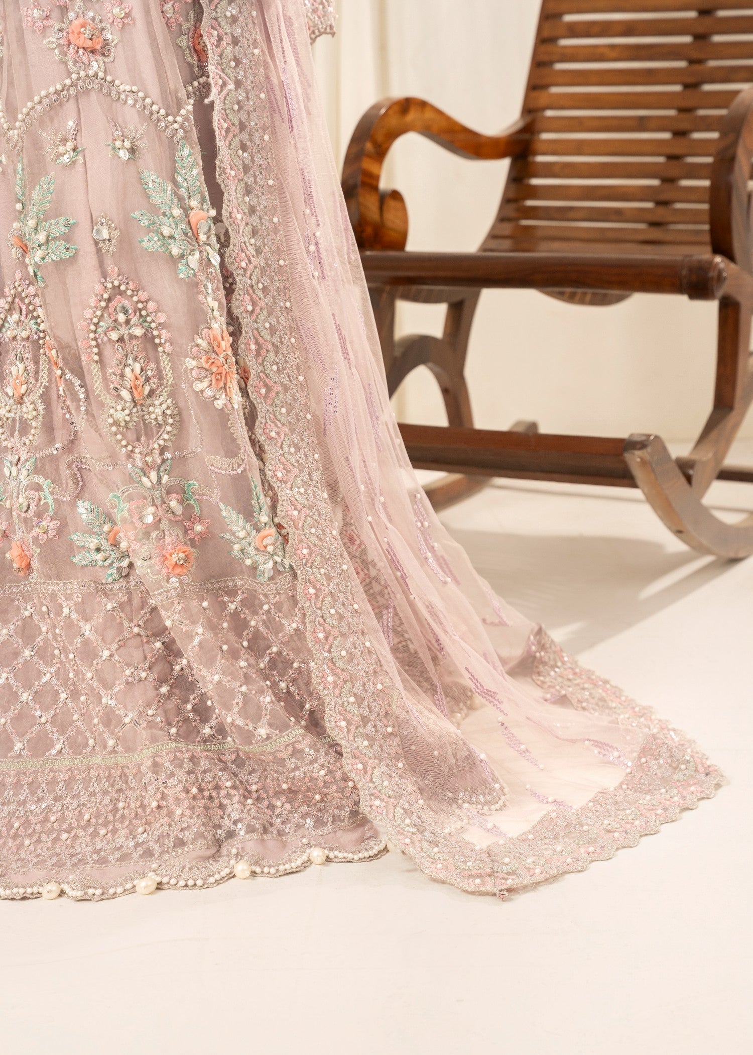 organza Maxi in Mauve pink