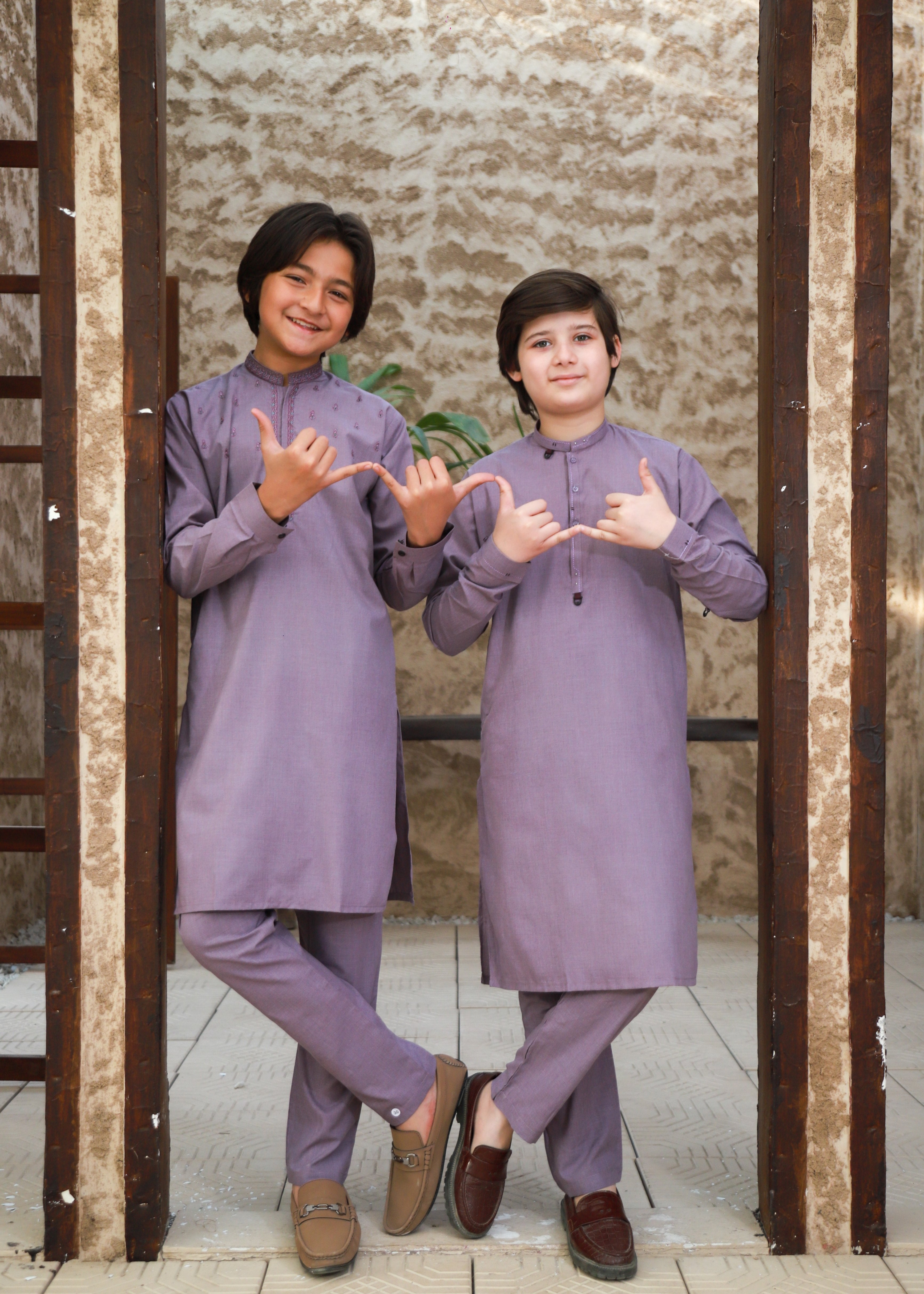 wash & wear Kurta Set in Wisteria