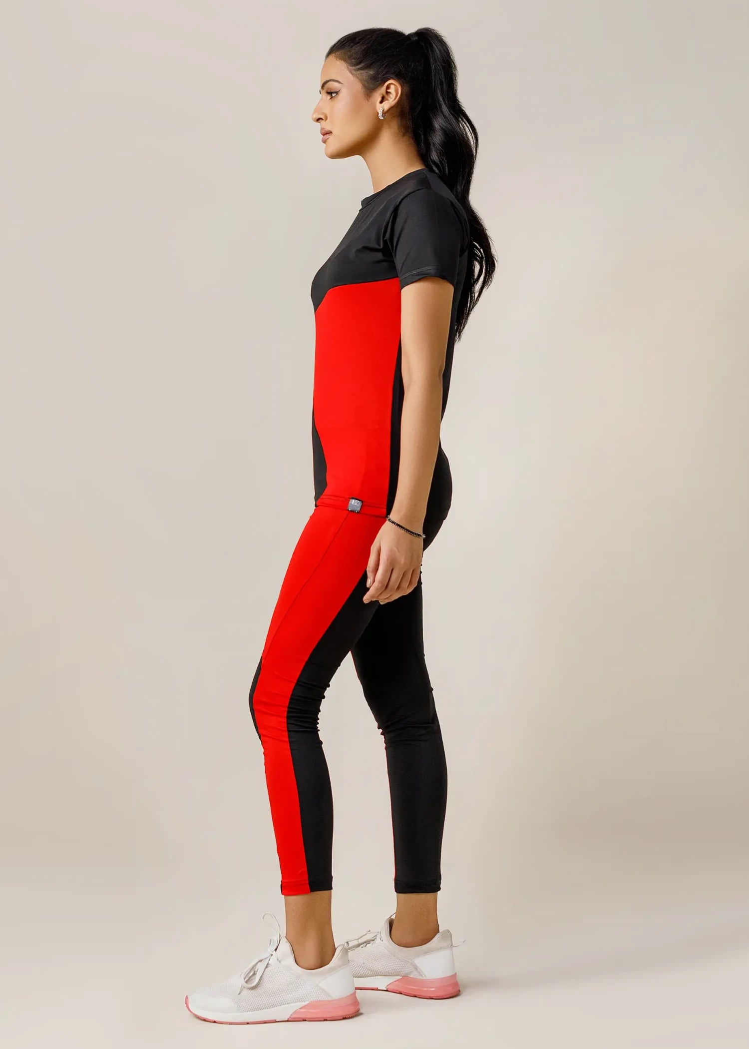 viscose jersey Tracksuit in Black, red