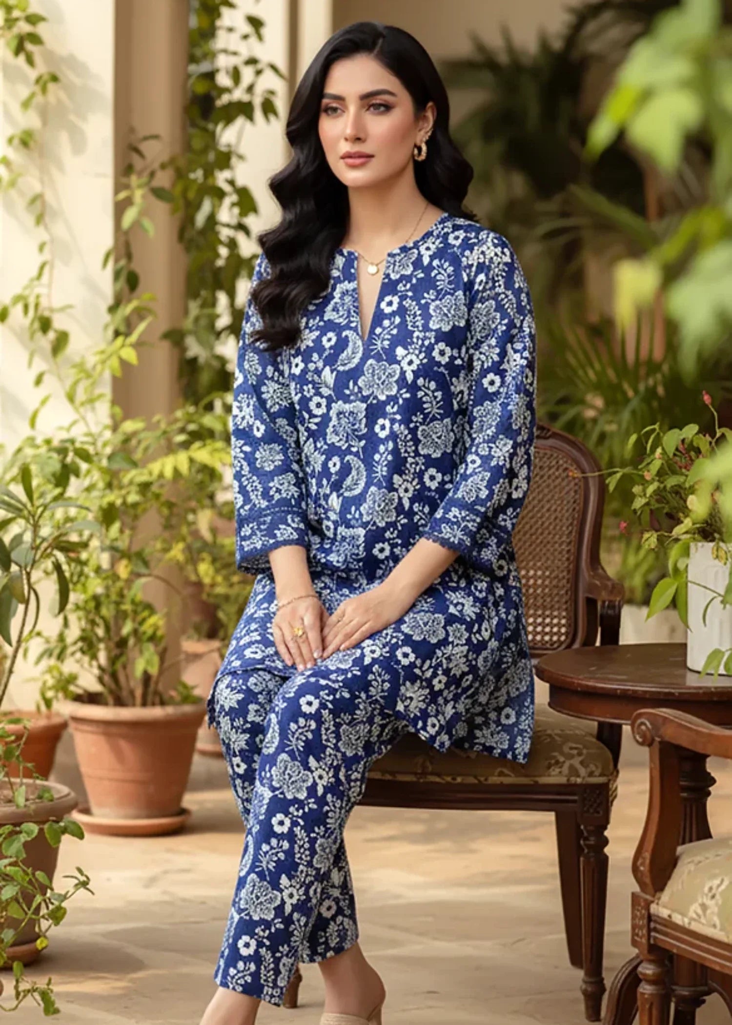cambric Co Ord Sets in Blue