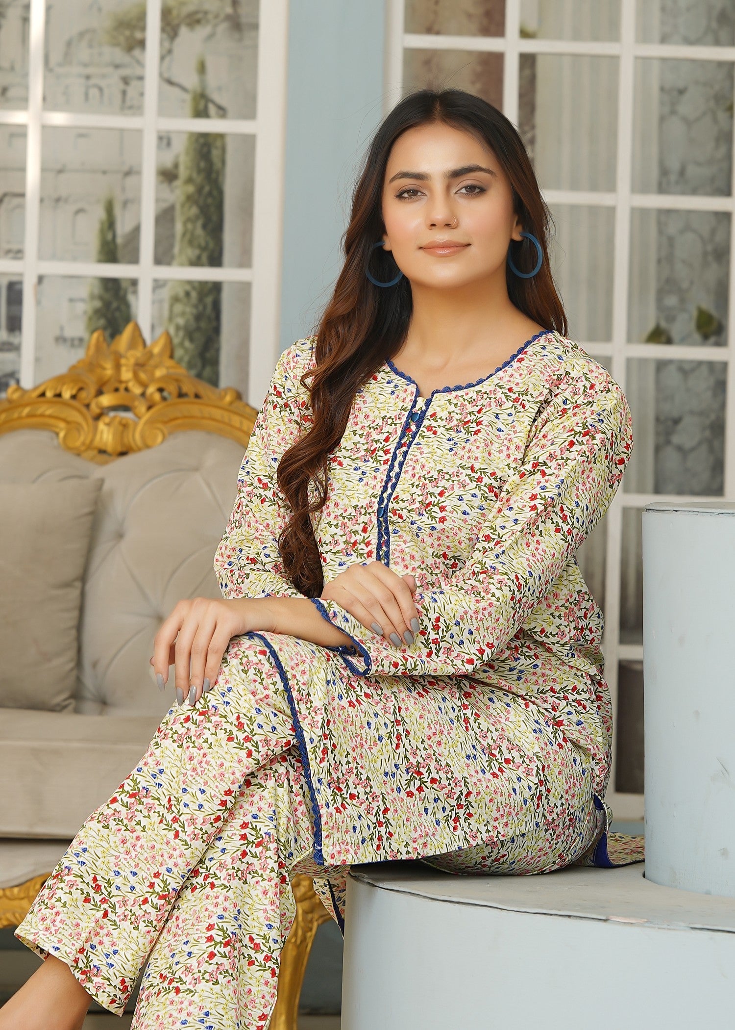 cotton satin Co Ord Sets in Beige