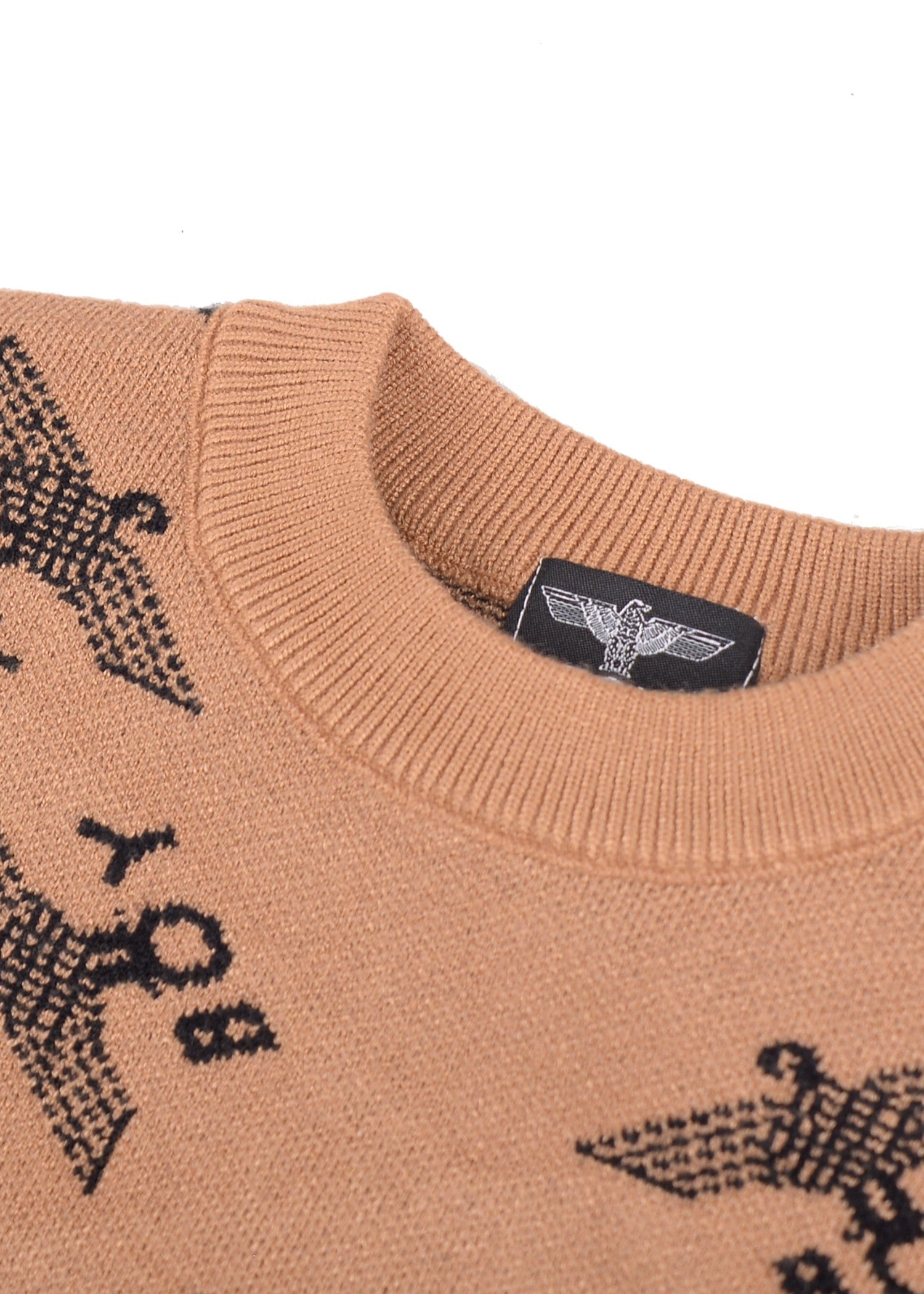 jersey knit Sweater in Camel brown