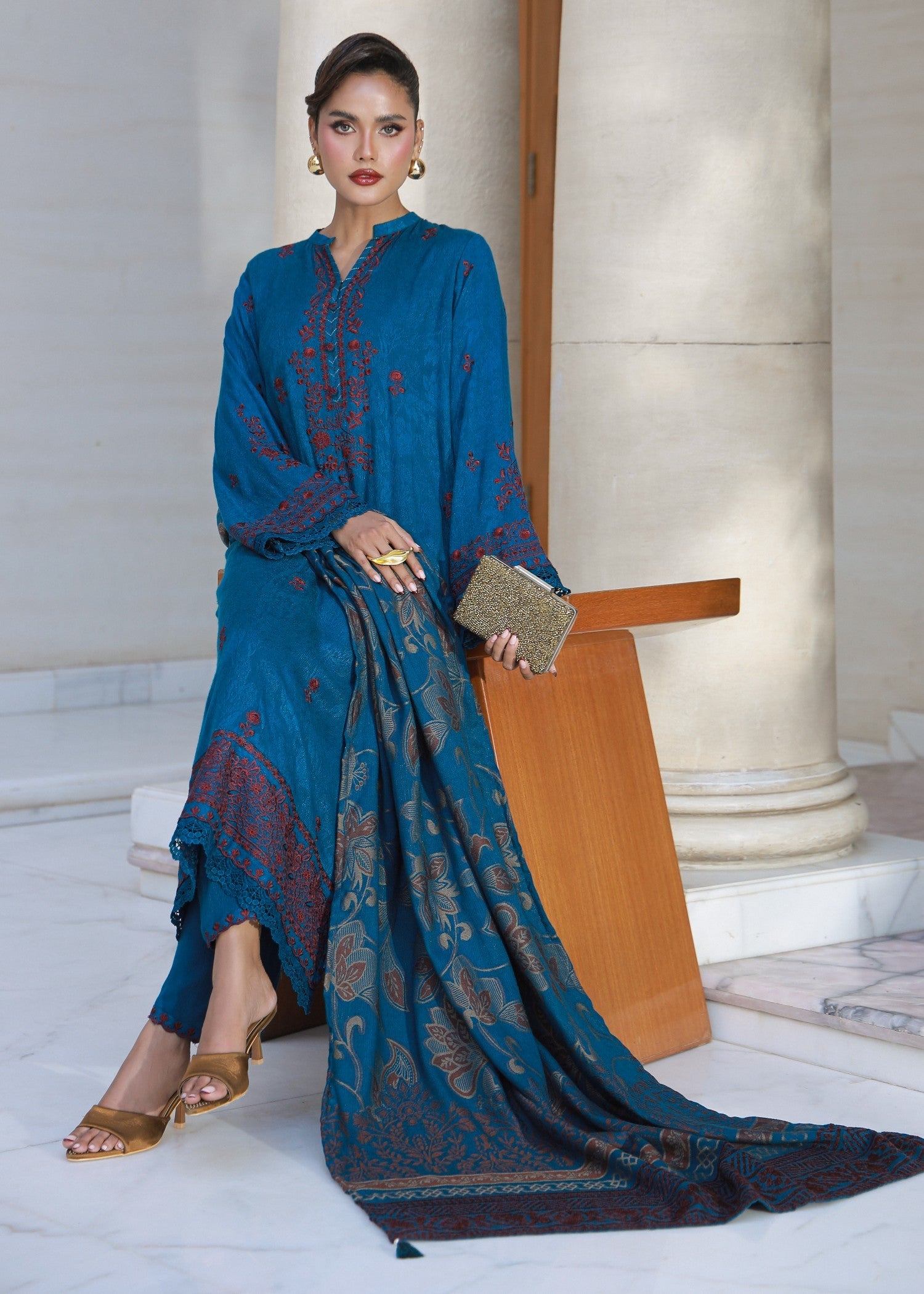jacquard Unstitched in Blue