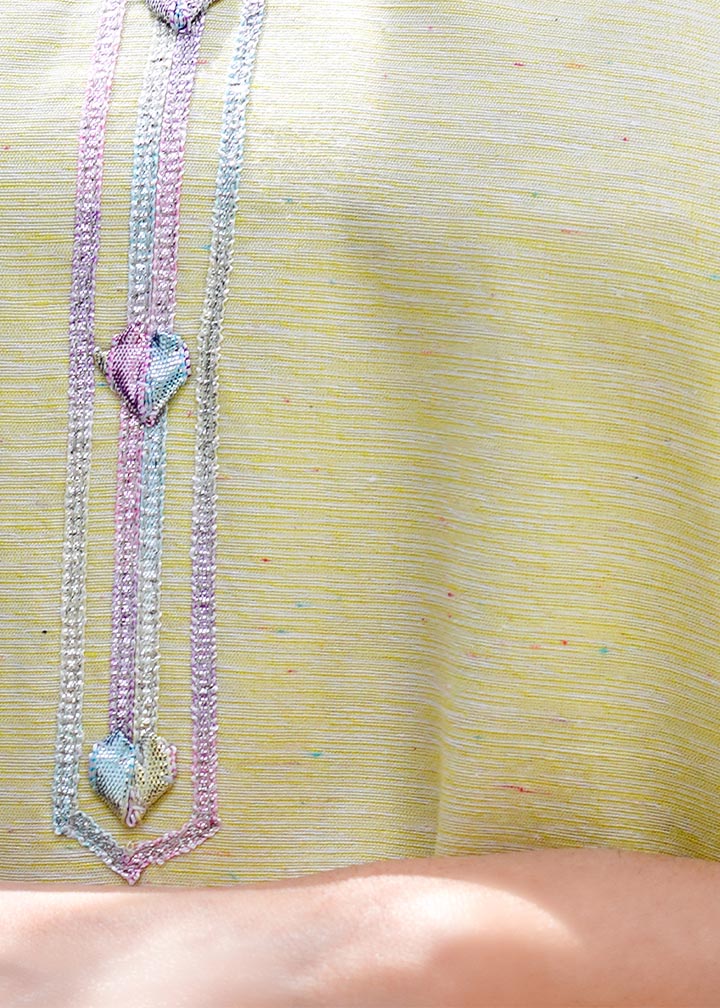 cotton silk Kurti in Butter