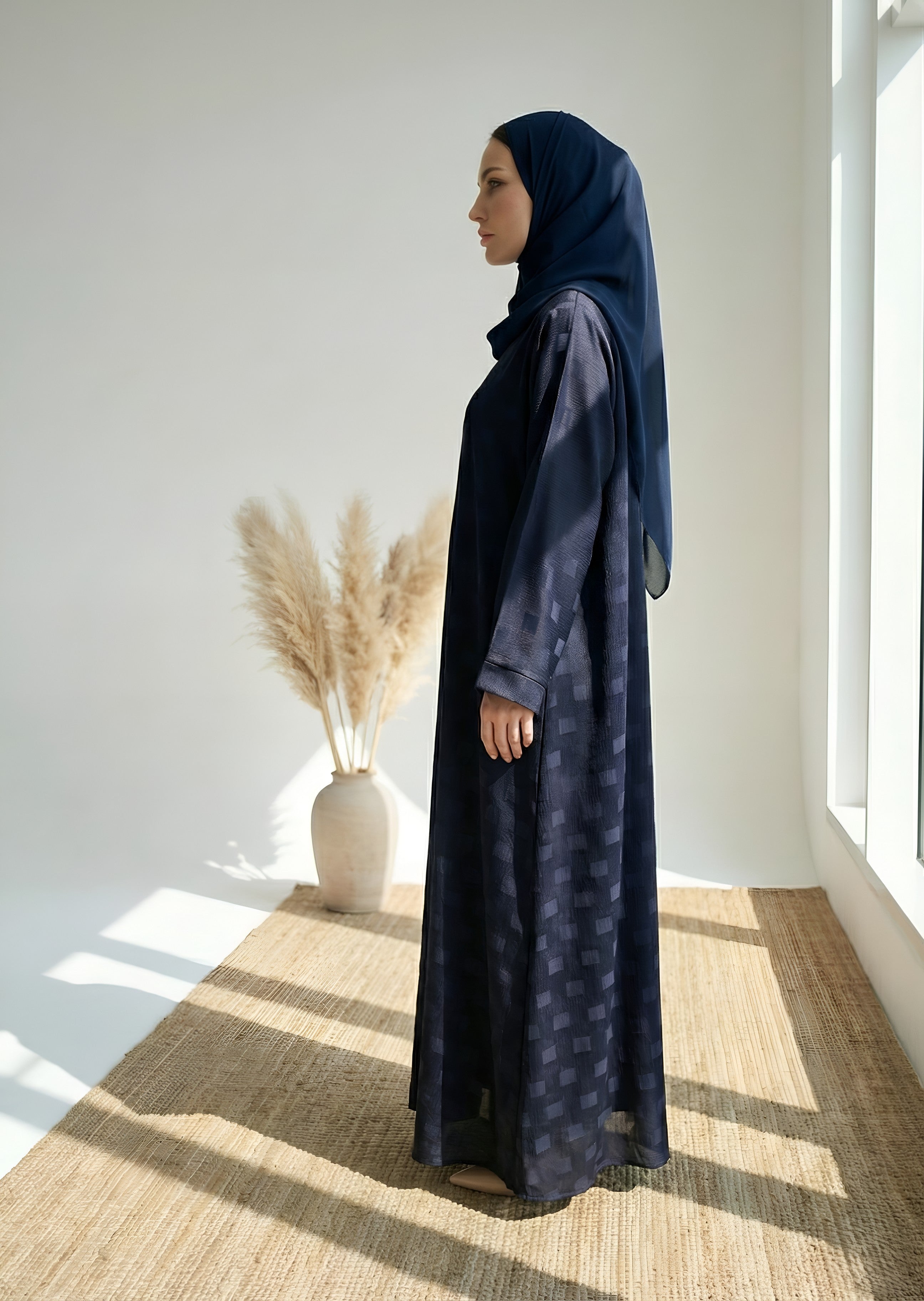 nidha Abaya in Blue