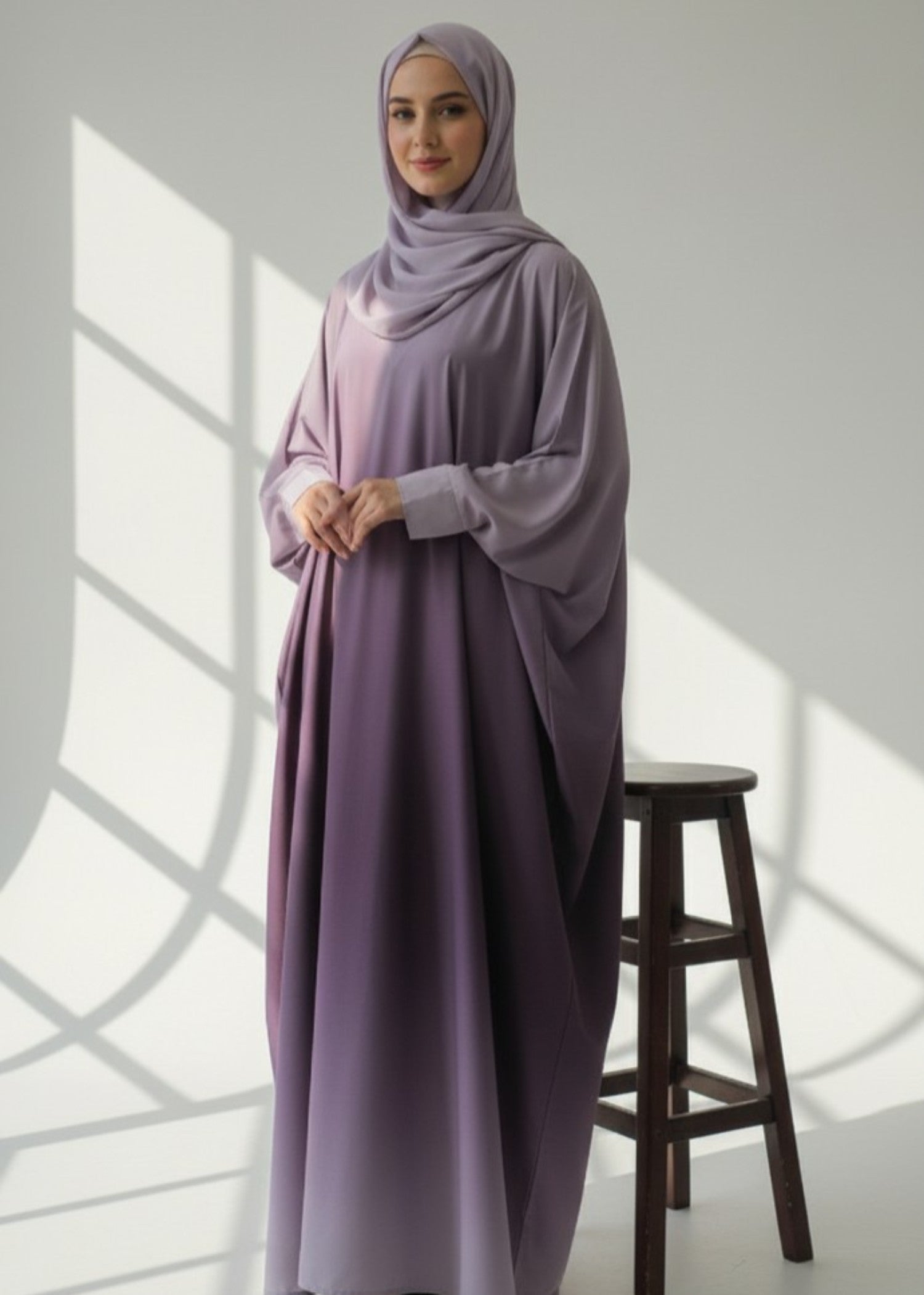 georgette Abaya in Purple