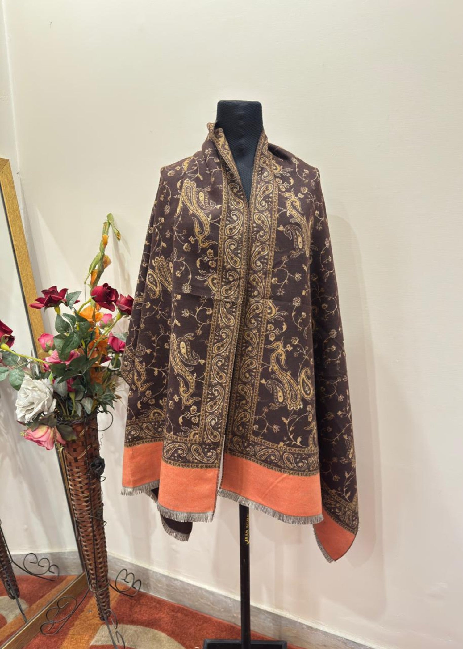 Shawl in Dark brown Color by - Trendy Women Shawl PNY9538