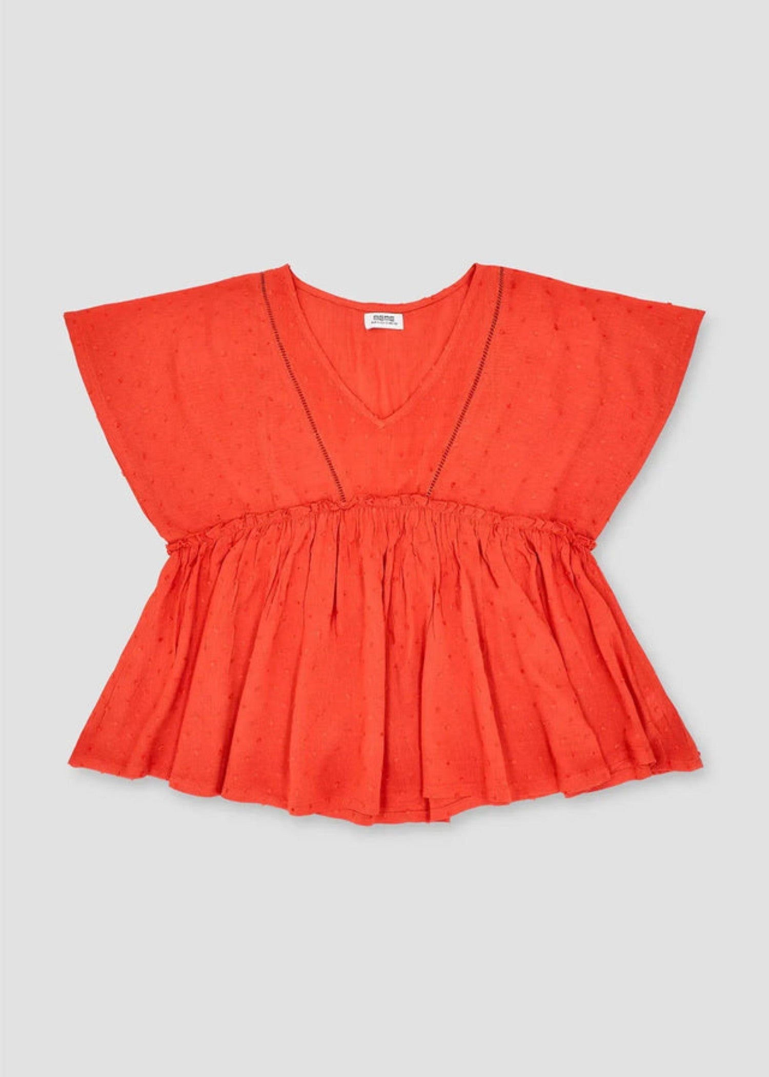 polyester Top in Chili red