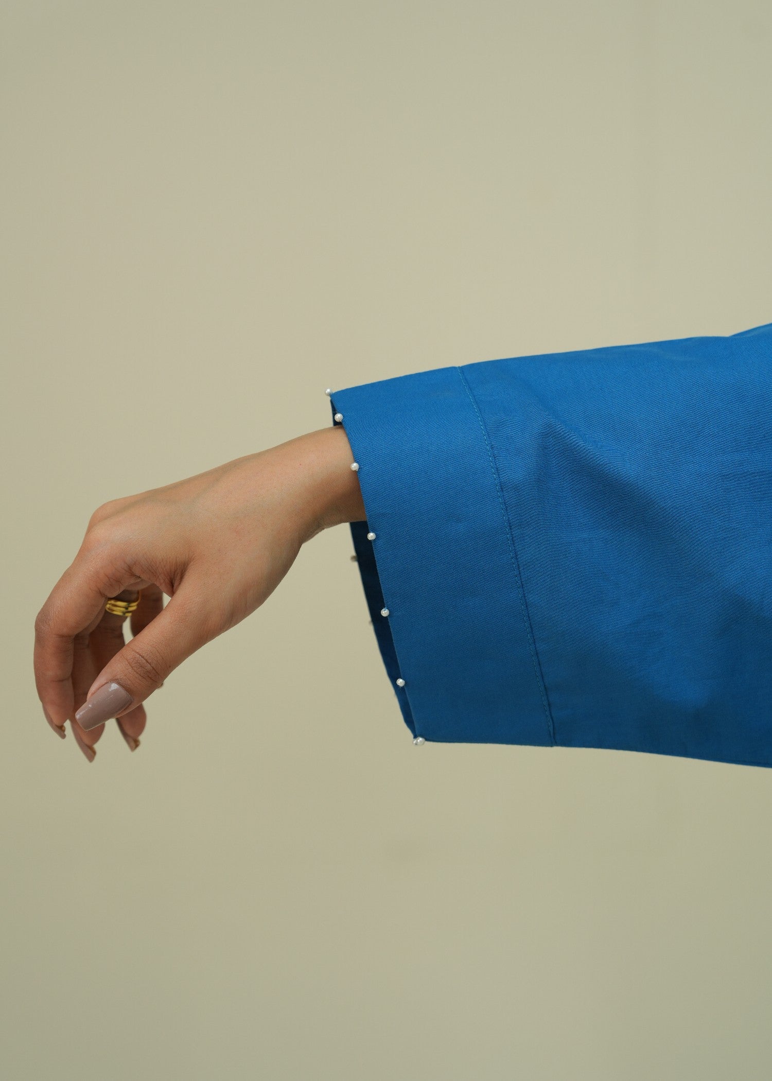 lawn Kaftan in Ocean blue