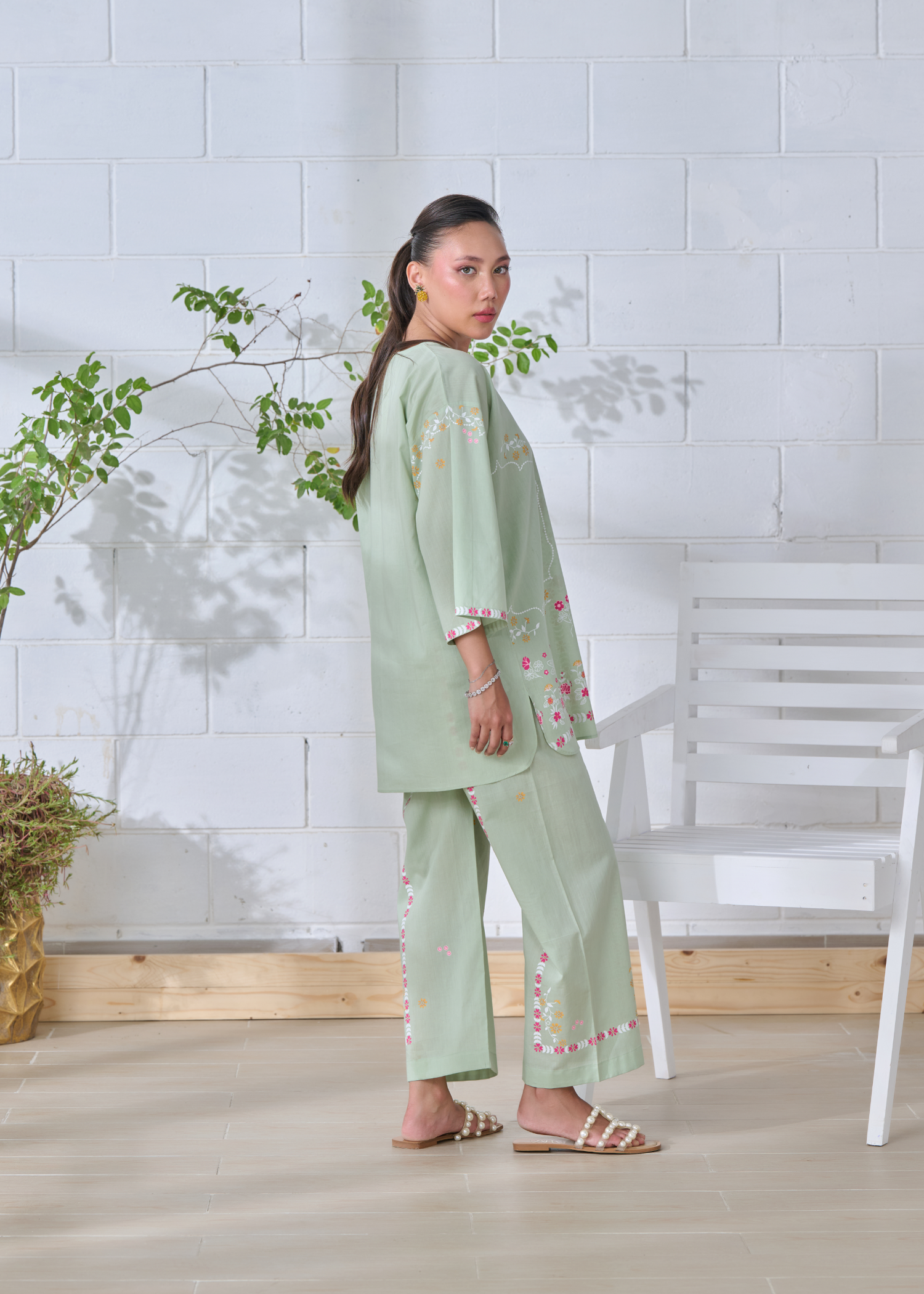 lawn Co Ord Sets in Mint green